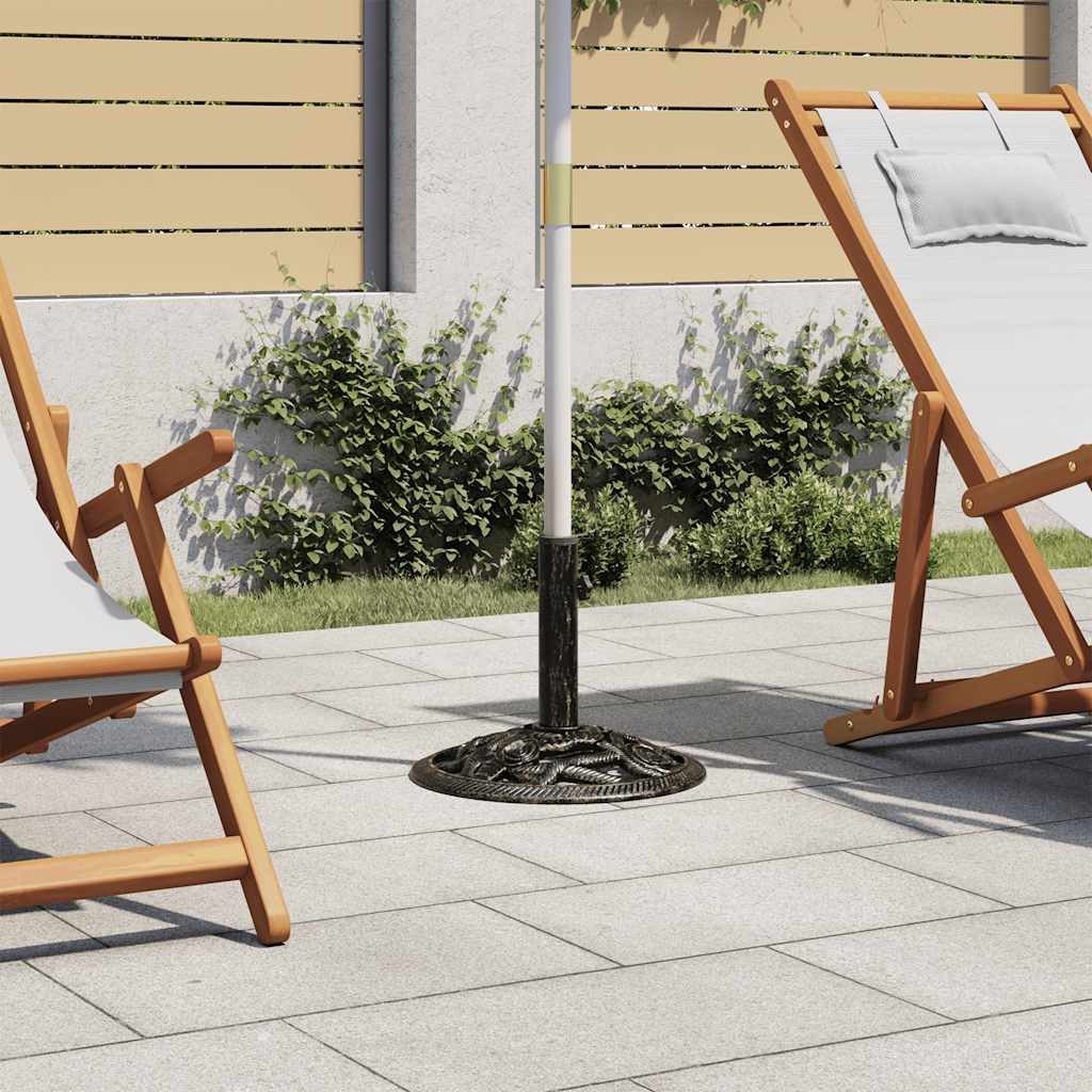 vidaXL Schirmhalter Sonnenschirmständer Schwarz Bronze 9 kg 40 cm Gusseisen, 1 tlg.