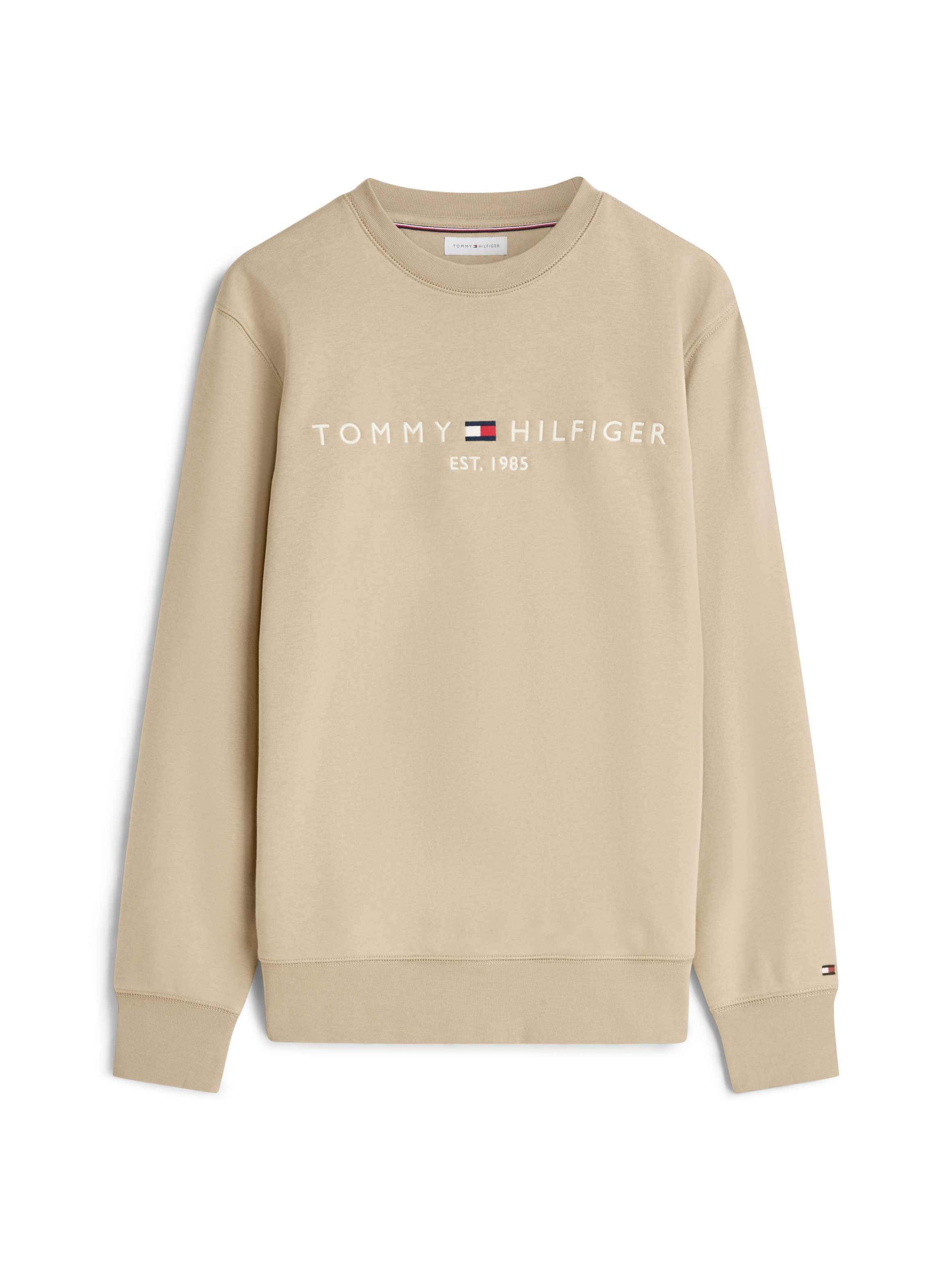 Tommy Hilfiger Sweatshirt TOMMY LOGO unifarben, casual, regular fit, Baumwollmix, Rundhals – Bild 5 von 5