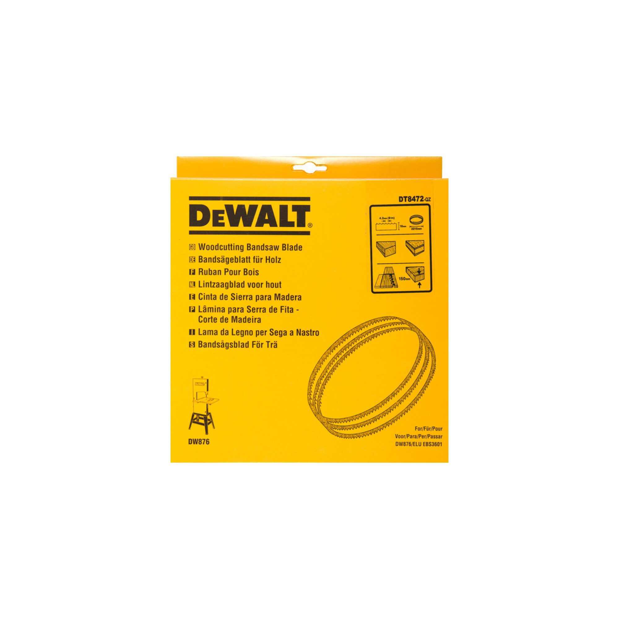 DeWalt Bandsäge DEWALT Bandsägeblatt 2215x10x0,4 mm 4,2 mm DT8472-QZ