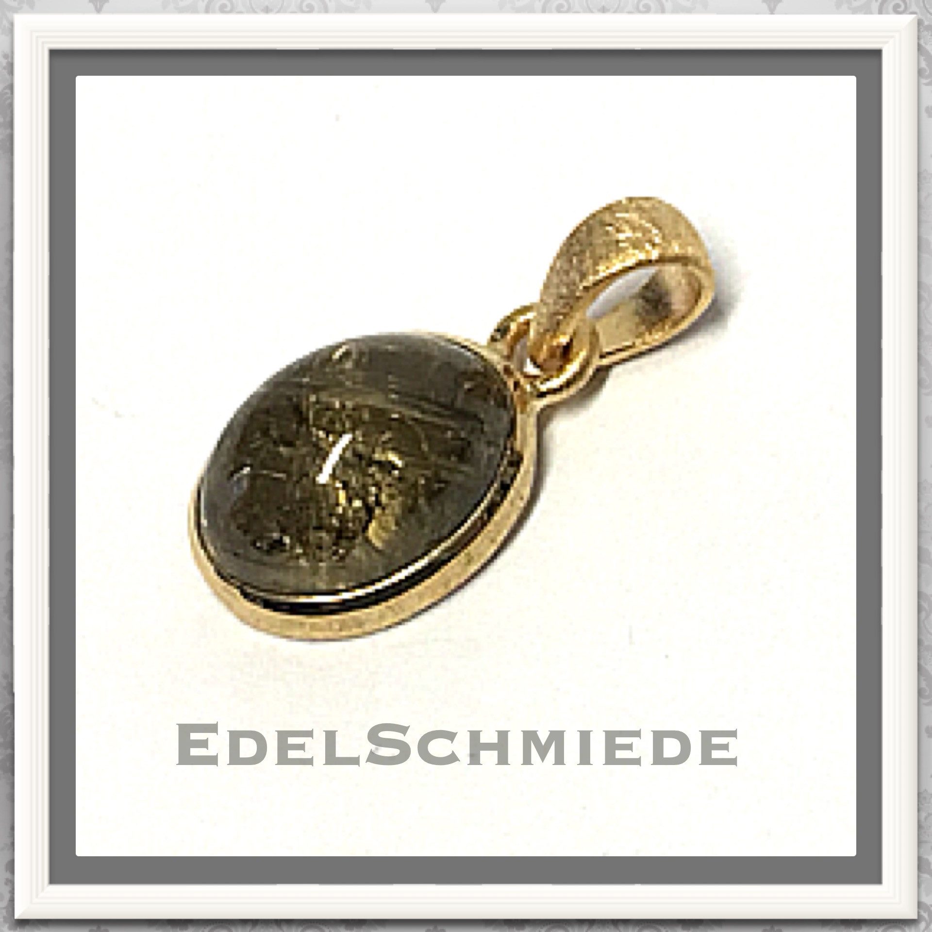 Kettenanhänger klassischer Turmalinanhänger in 925 Silber verg.