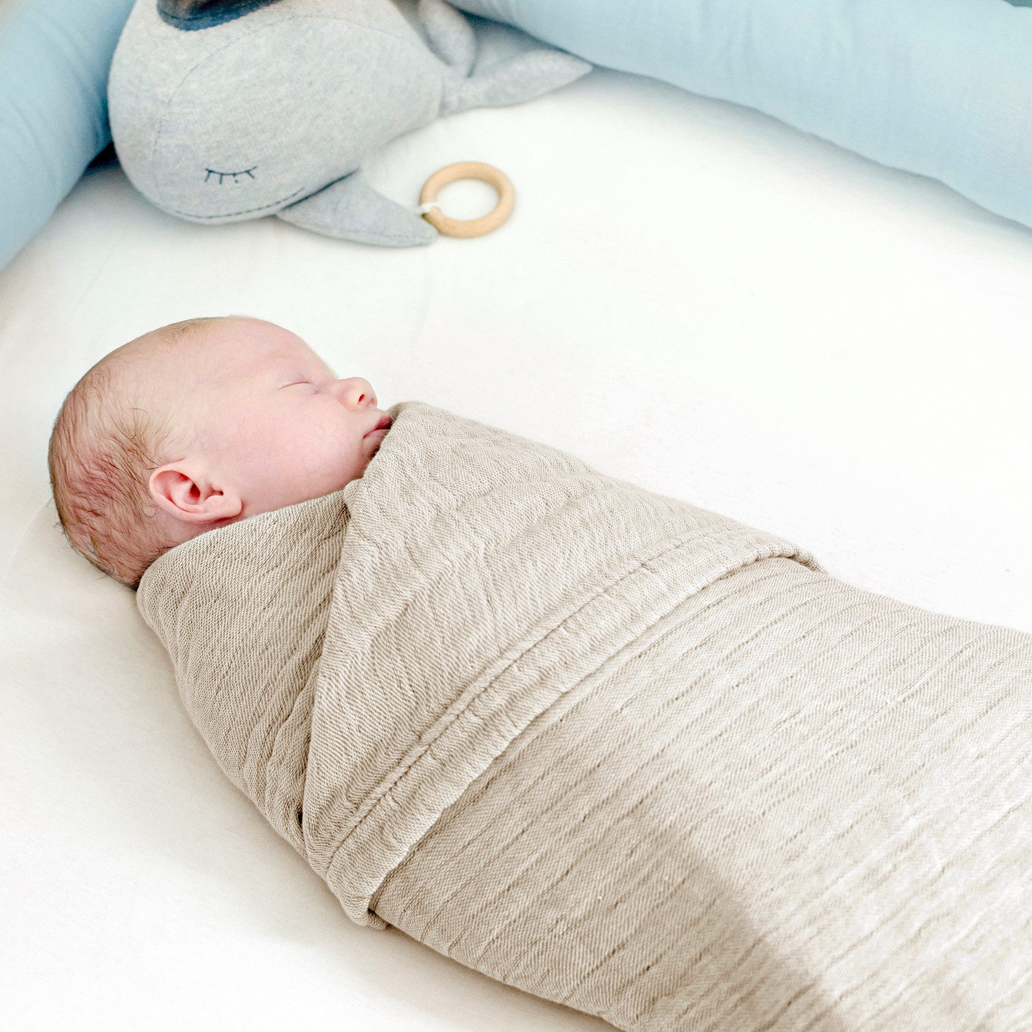 Nordic Coast Company Neugeborenen-Geschenkset Geschenk Set zur Geburt, Puckdecke, Musselindecke, Babydecke Spucktuch Baby-Set Erstausstattung Geburt Babyausstattung- bessere Windeltorte