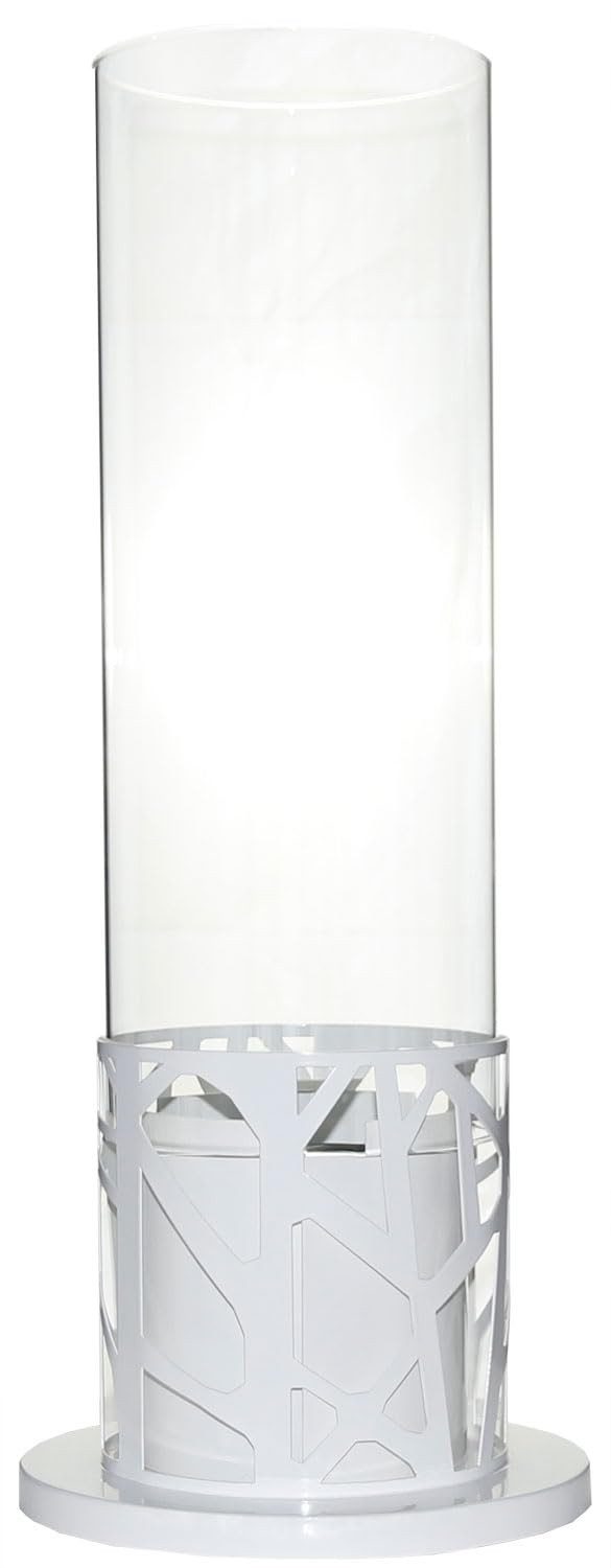 Mach1 Dekokamin Bioethanol Feuersäule mit Glaszylinder – moderner Dekokamin, 51,5 cm