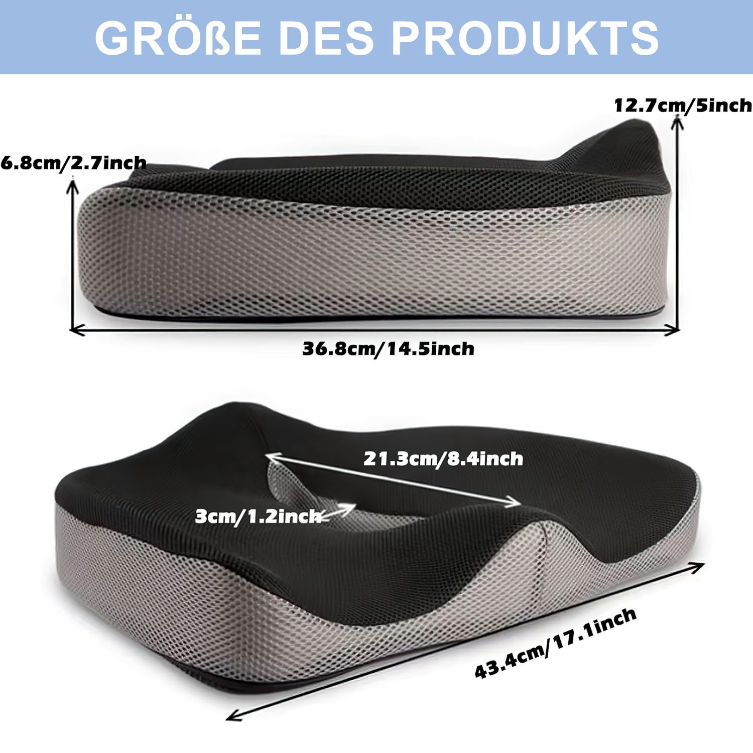 HEYHIPPO Sitzkissen Memory Foam Bürostuhlkissen Verdicktes ergonomisches Si günstig online kaufen