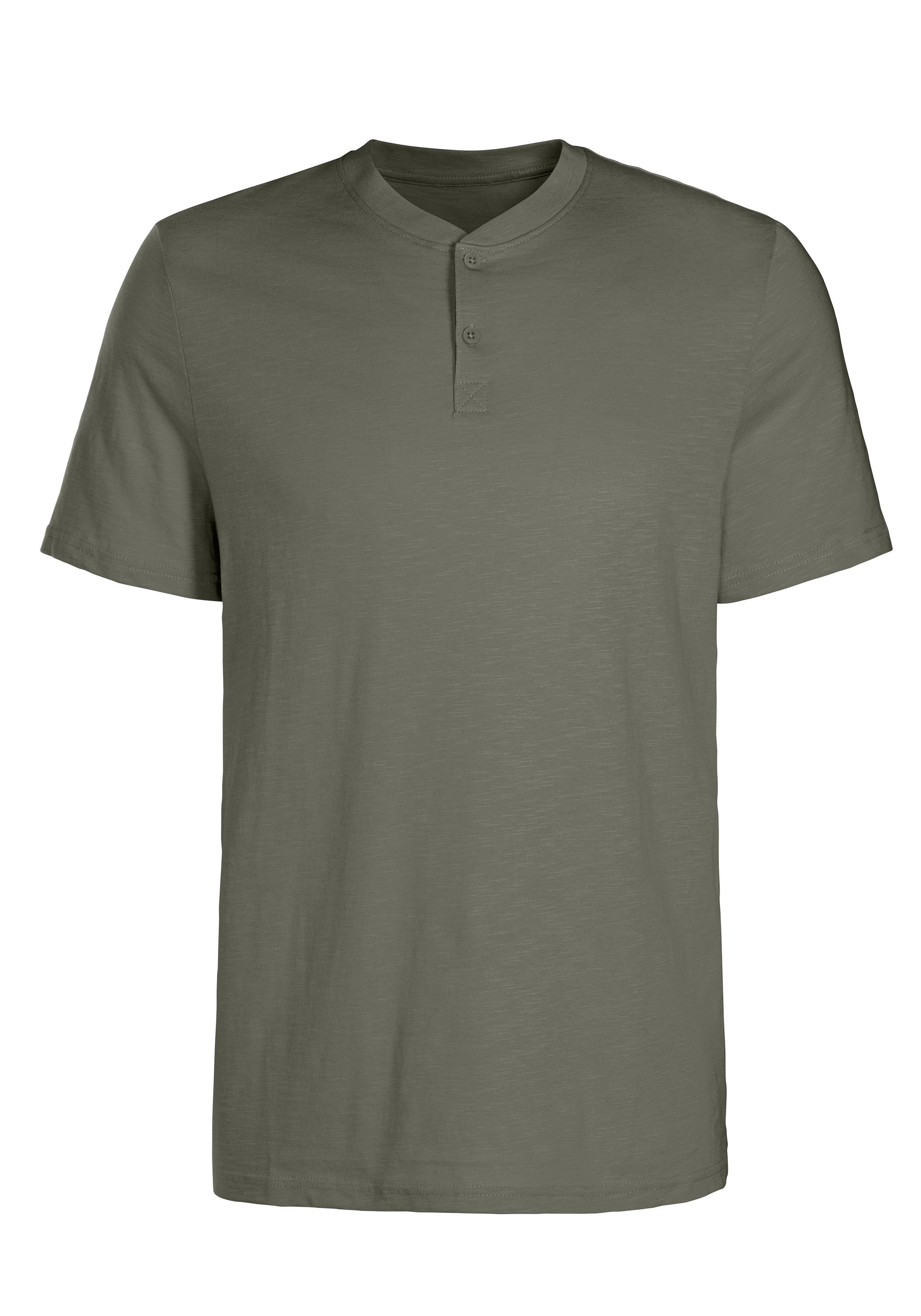 H.I.S Henleyshirt (Packung, 2) Kurzarmshirt mit Henleykragen, strukturierte Baumwolle. € 24,98, (€ 12,49 pro 1 Stk).