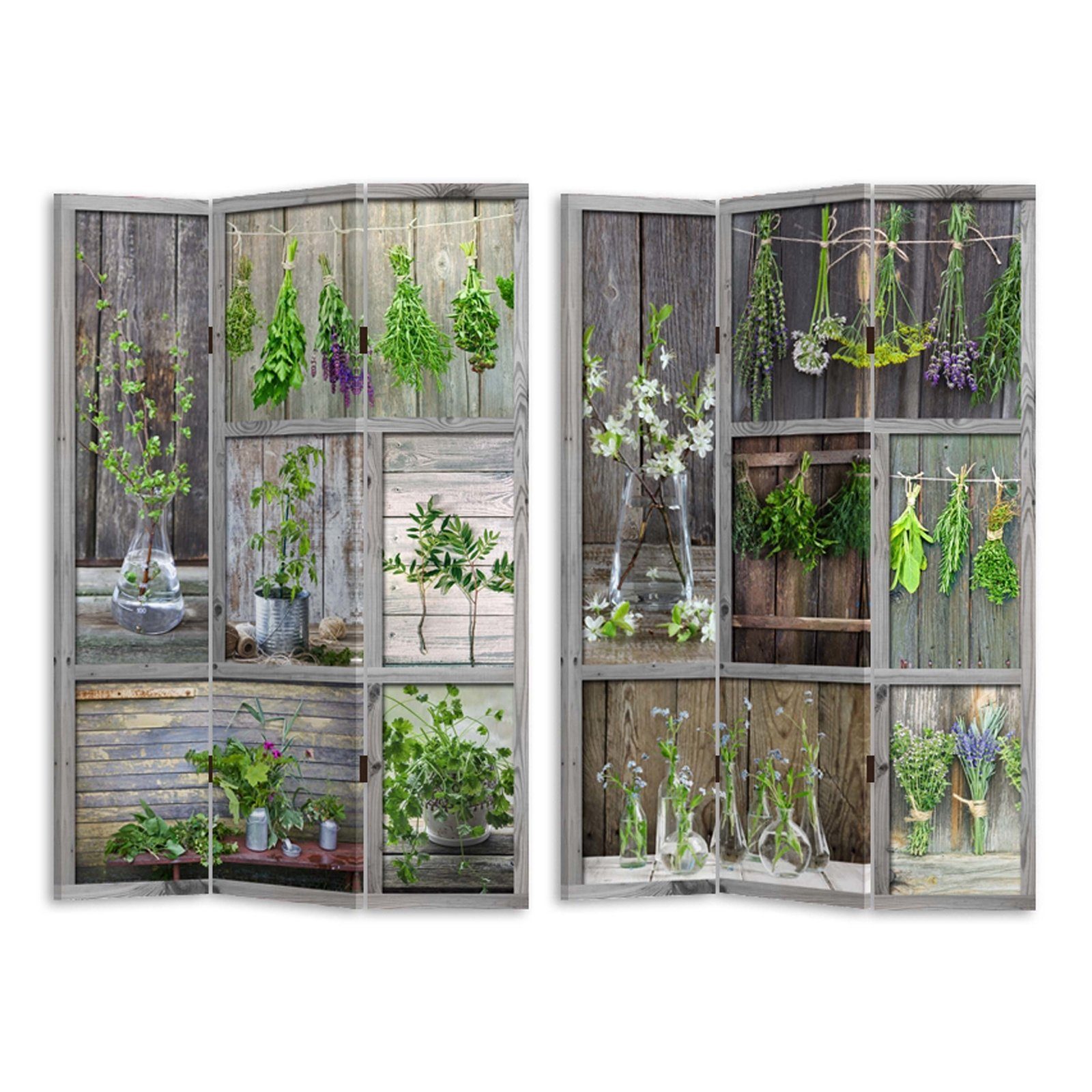 HTI-Line Paravent Paravent Kräuter (Stück, 1 St., 1 Paravent), Raumteiler S günstig online kaufen