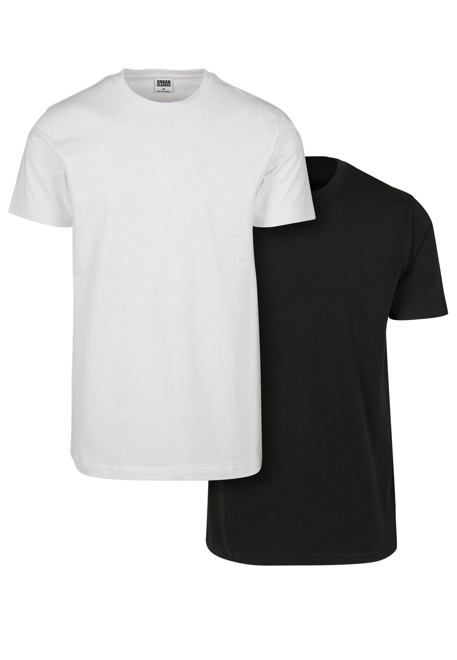 URBAN CLASSICS T-Shirt Herren Basic Tee 2-Pack (1-tlg) khaki+redwine