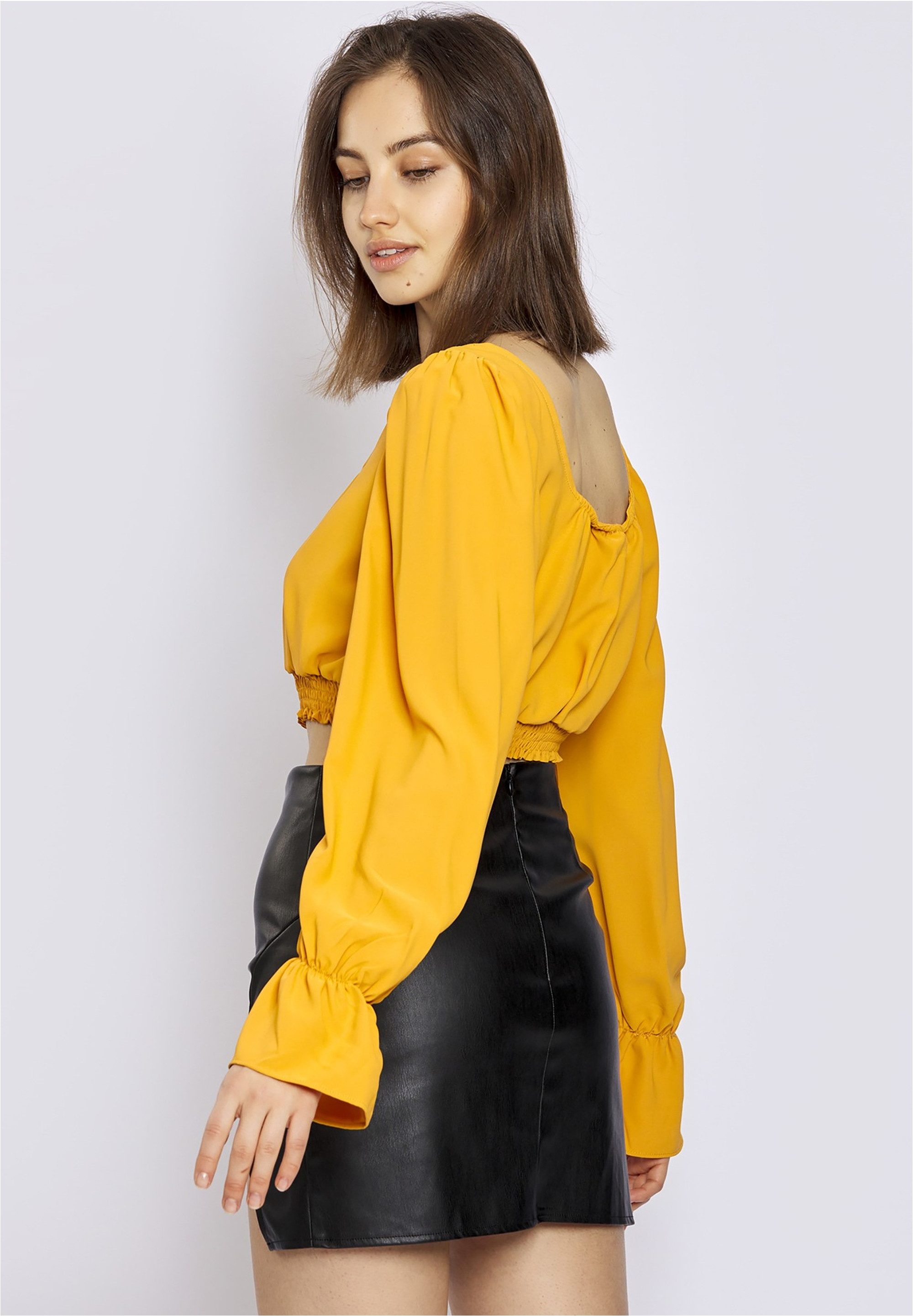 freshlions Klassische Bluse (1-tlg) mit kurzem Schnitt