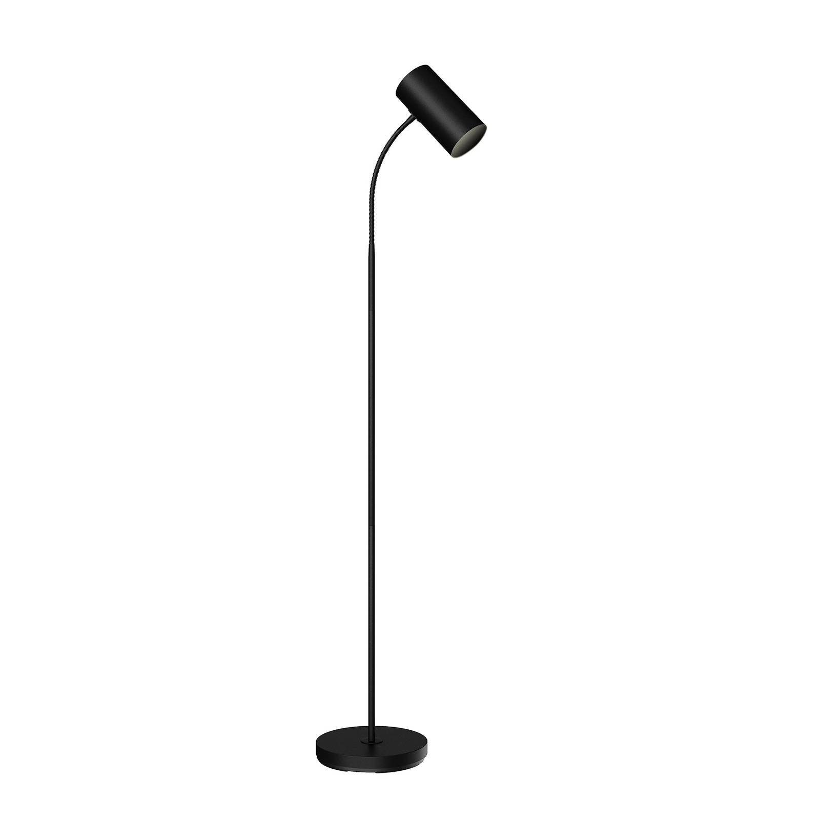 Lindby Stehlampe Karoli, Metall, Schwarz IP20, 1 x 15 W LED
