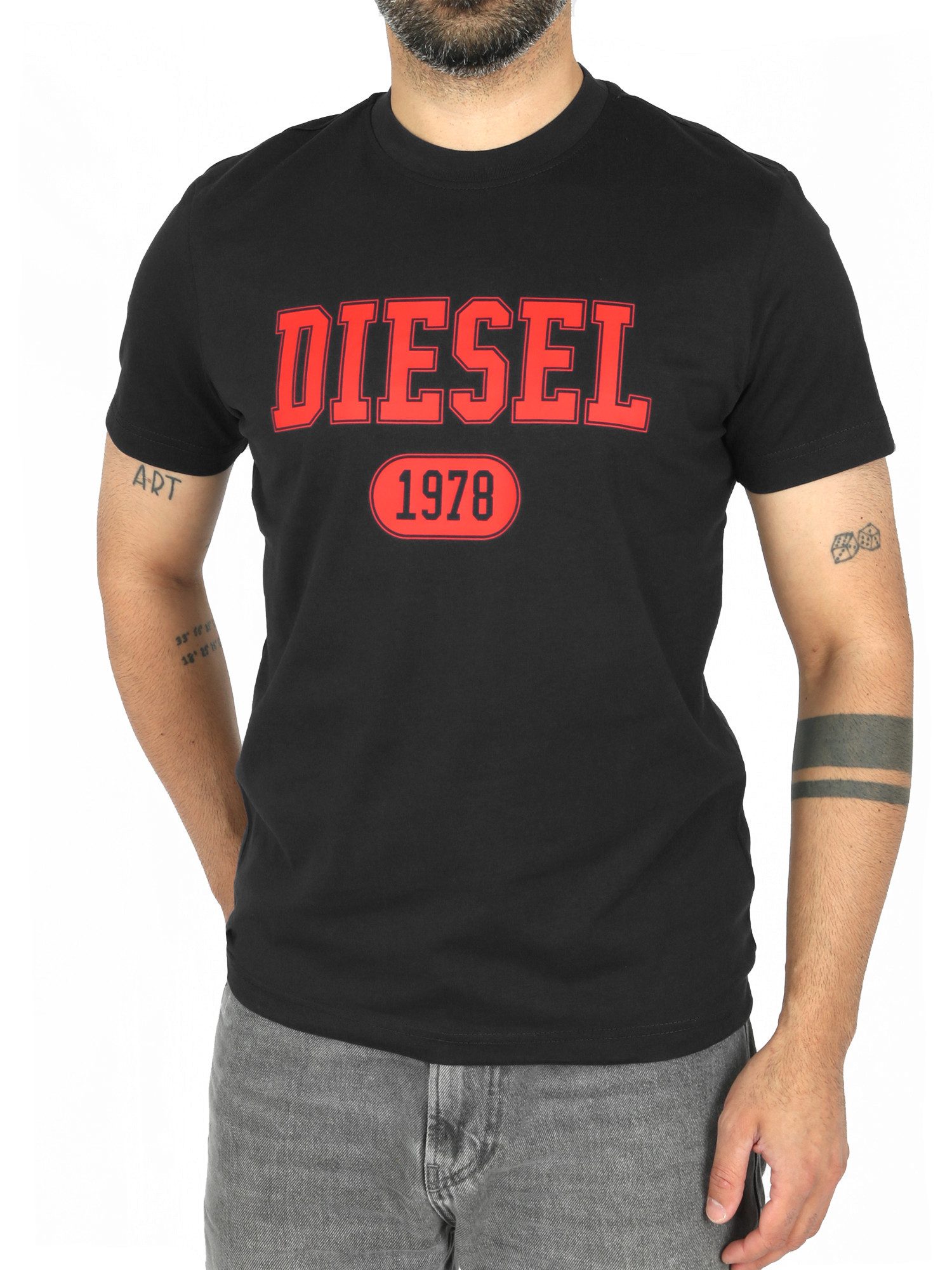 Diesel Rundhalsshirt Slim Fit Logo Shirt - T-DIEGOR 1-A günstig online kaufen