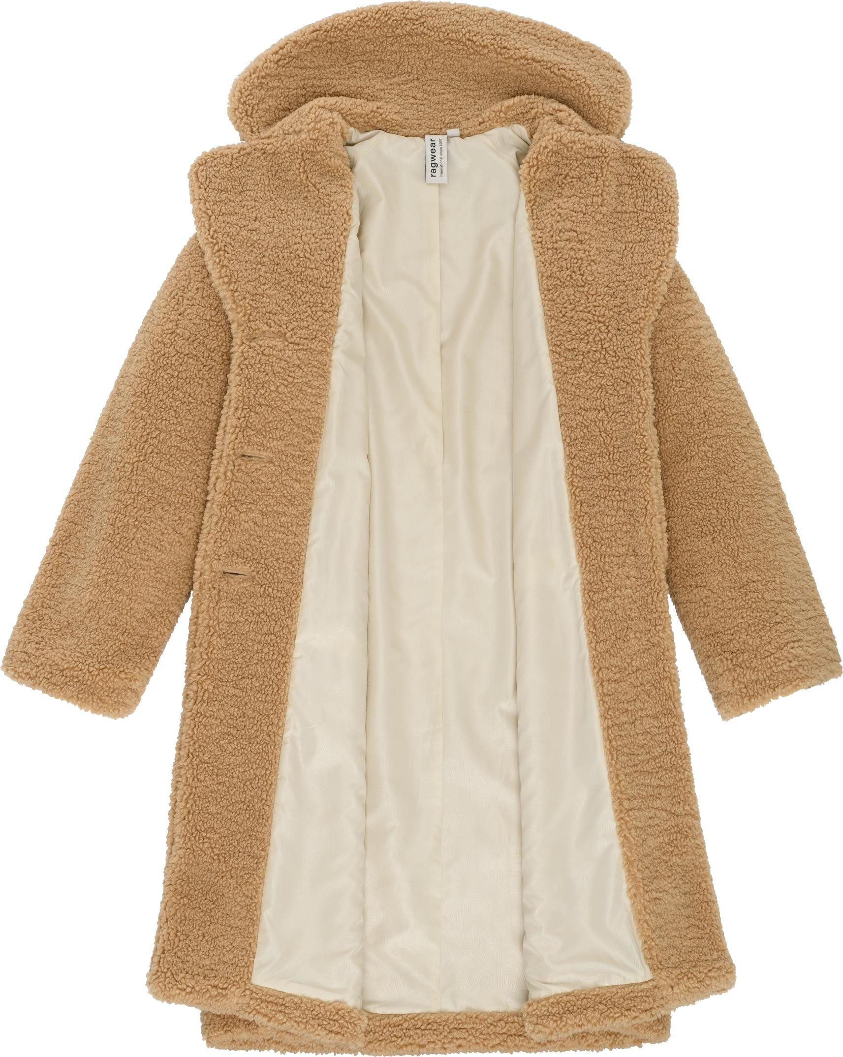 Ragwear Fellimitatmantel Tedyco YOUMODO flauschige Übergangsjacke aus kuscheligem Teddyfleece