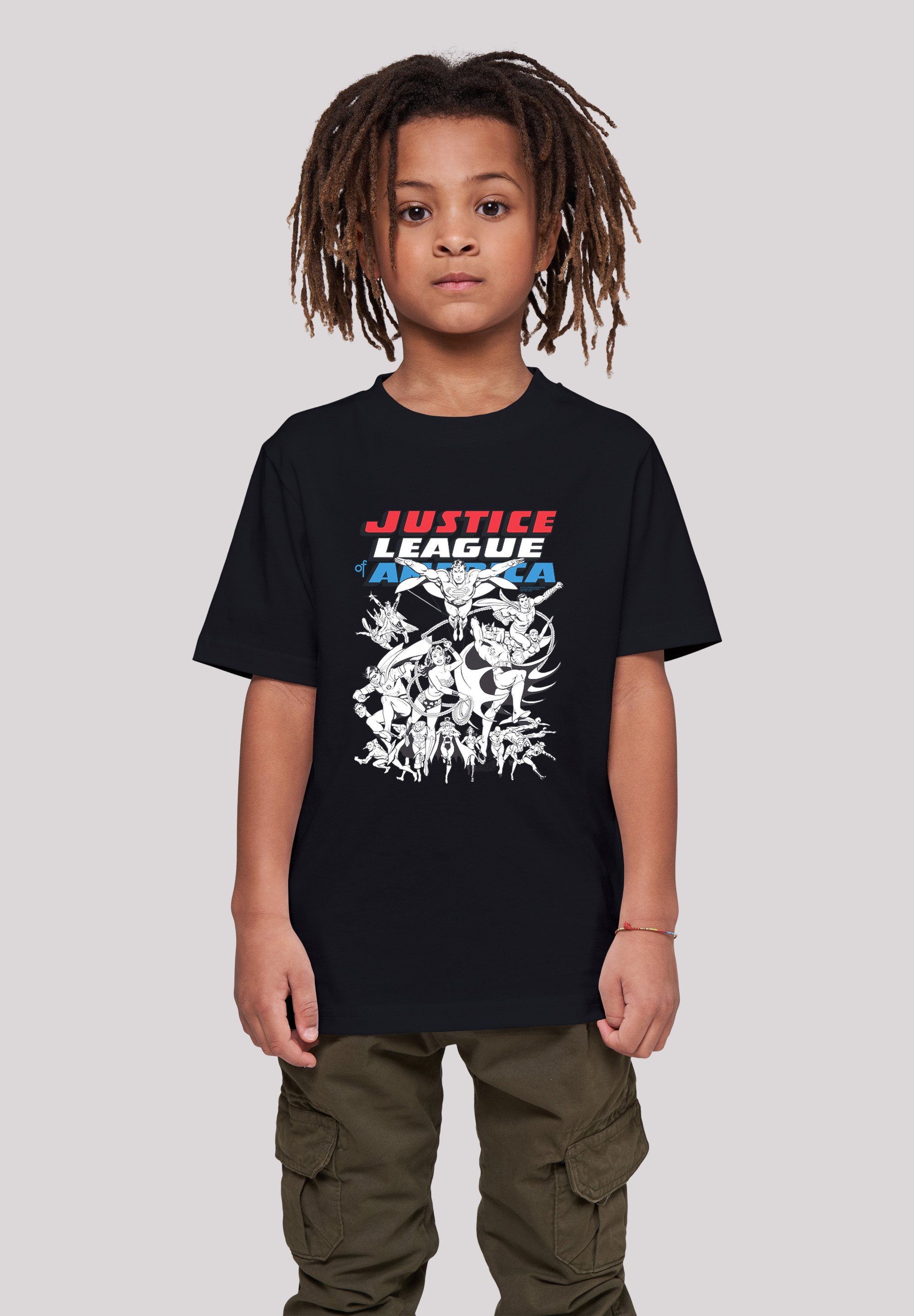 Kurzarmshirt Mono Kids Justice with F4NT4STIC Kinder (1-tlg) League Basic Tee Pose Action