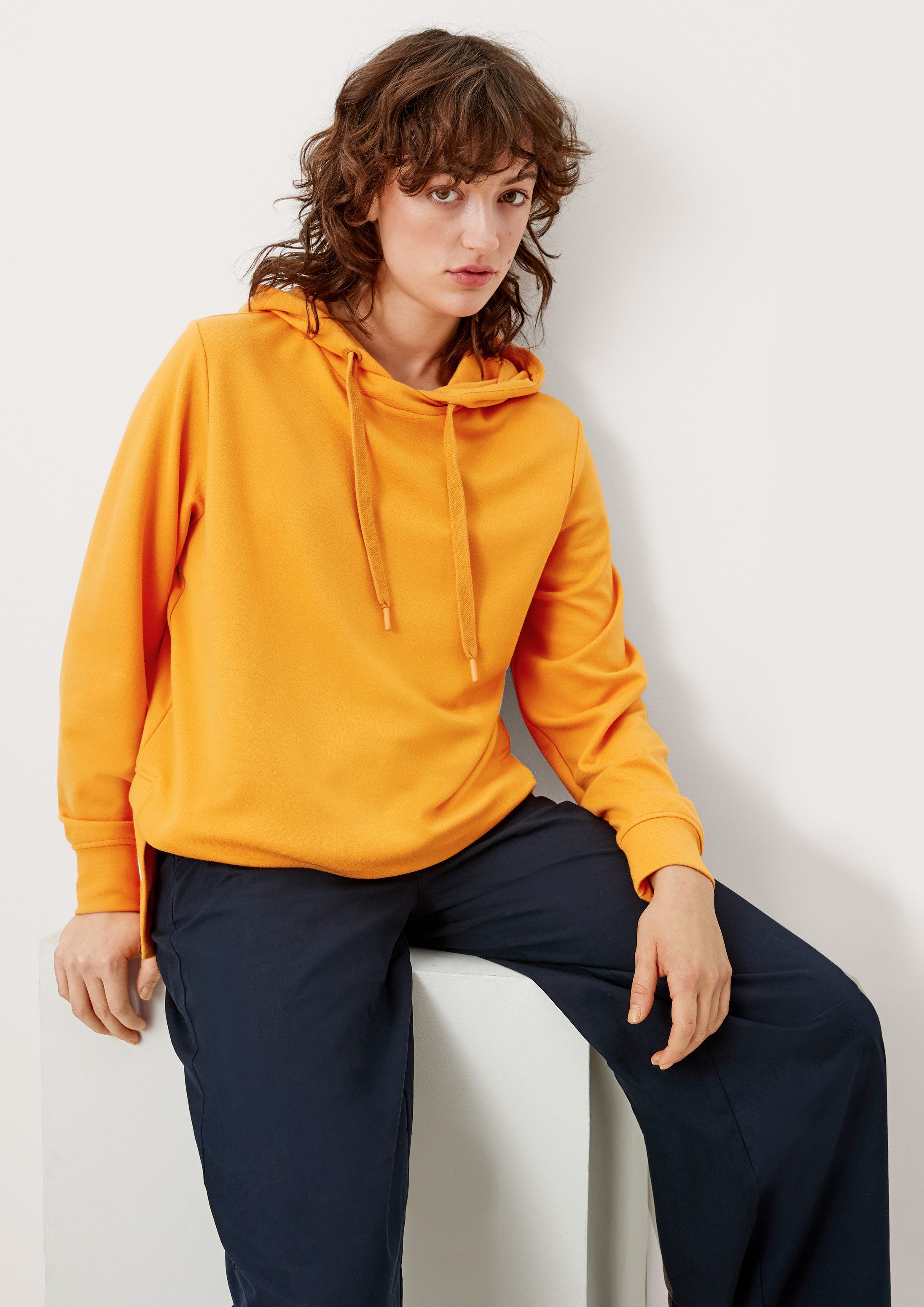 s.Oliver Sweatshirt Sweatshirt Sweatshirt mit Seitenschlitzen