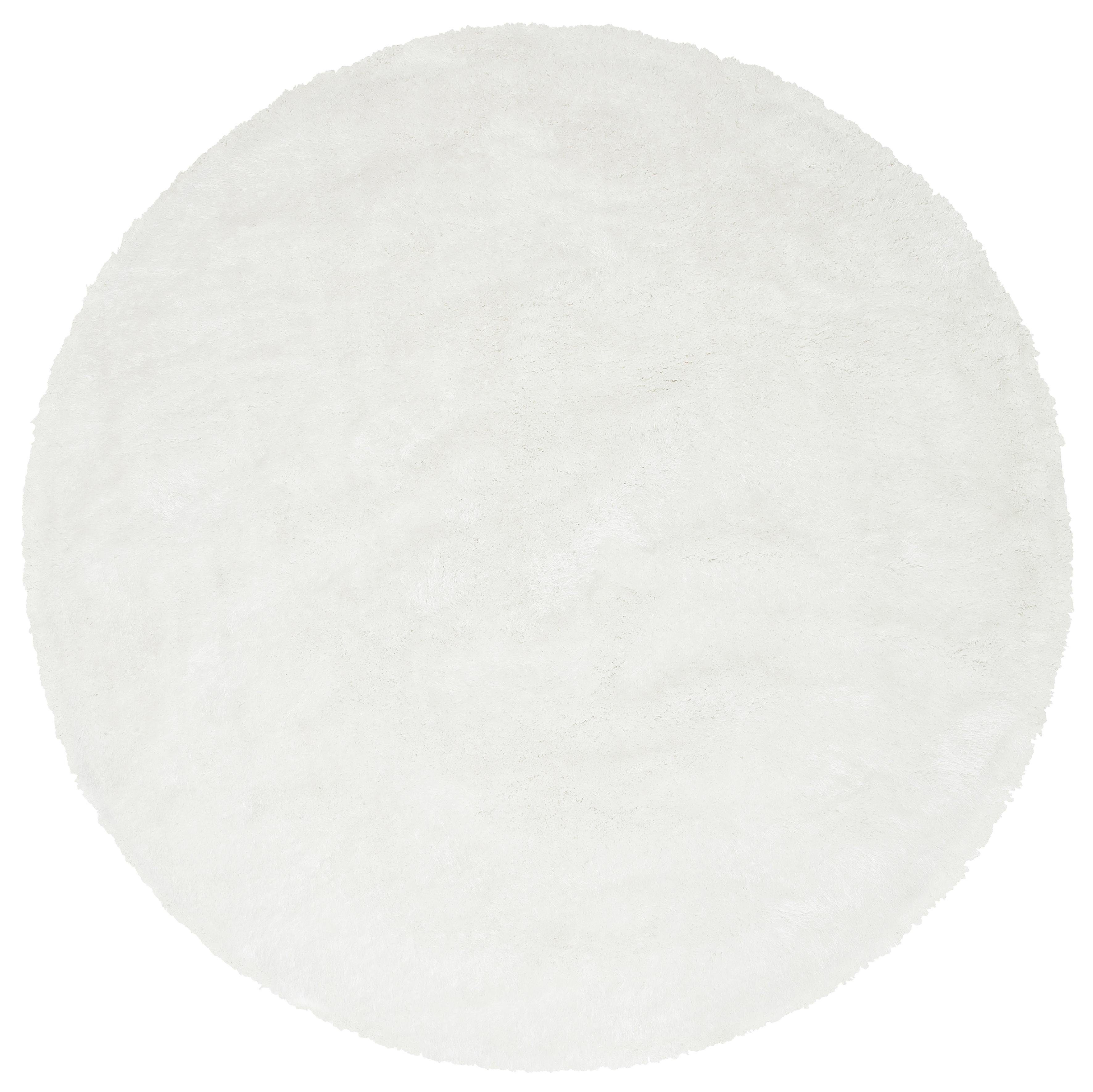 Hochflor-Teppich Mikro Soft Super, my home, rund, Höhe: 50 mm, besonders weich durch Mikrofaser, extra flauschig, einfarbig, weich weiß