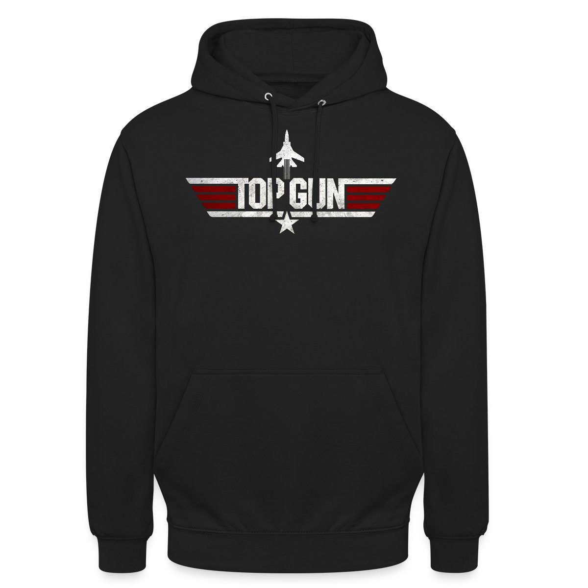Spreadshirt Hoodie Top Gun Jet Logo Used Look Unisex Hoodie (1-tlg)
