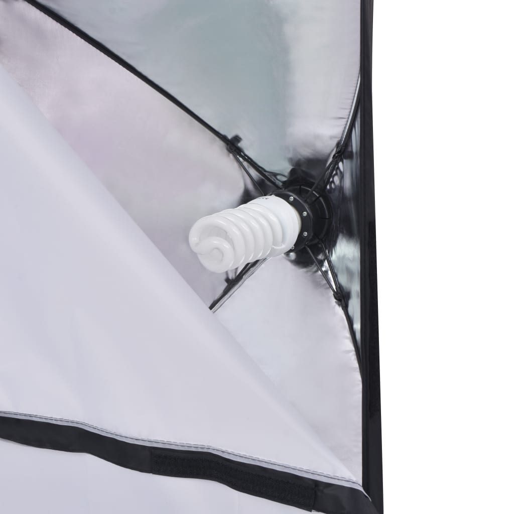 vidaXL Fotohintergrund Fotostudio Set 5 farbige Hintergründe 2 Softboxen