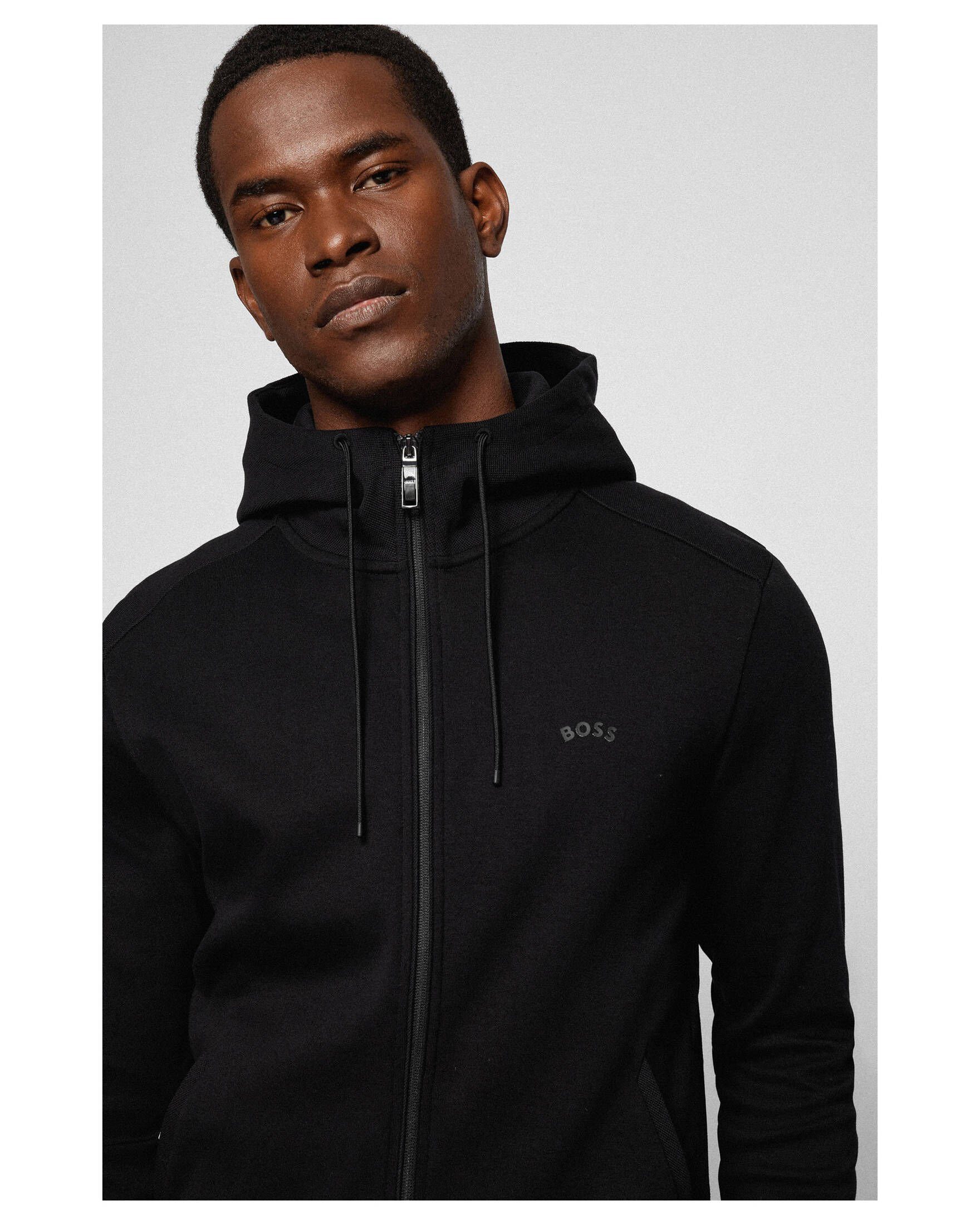 BOSS (15) CURVED Hoodie Herren SAGGY schwarz Sweatshirt (1-tlg)