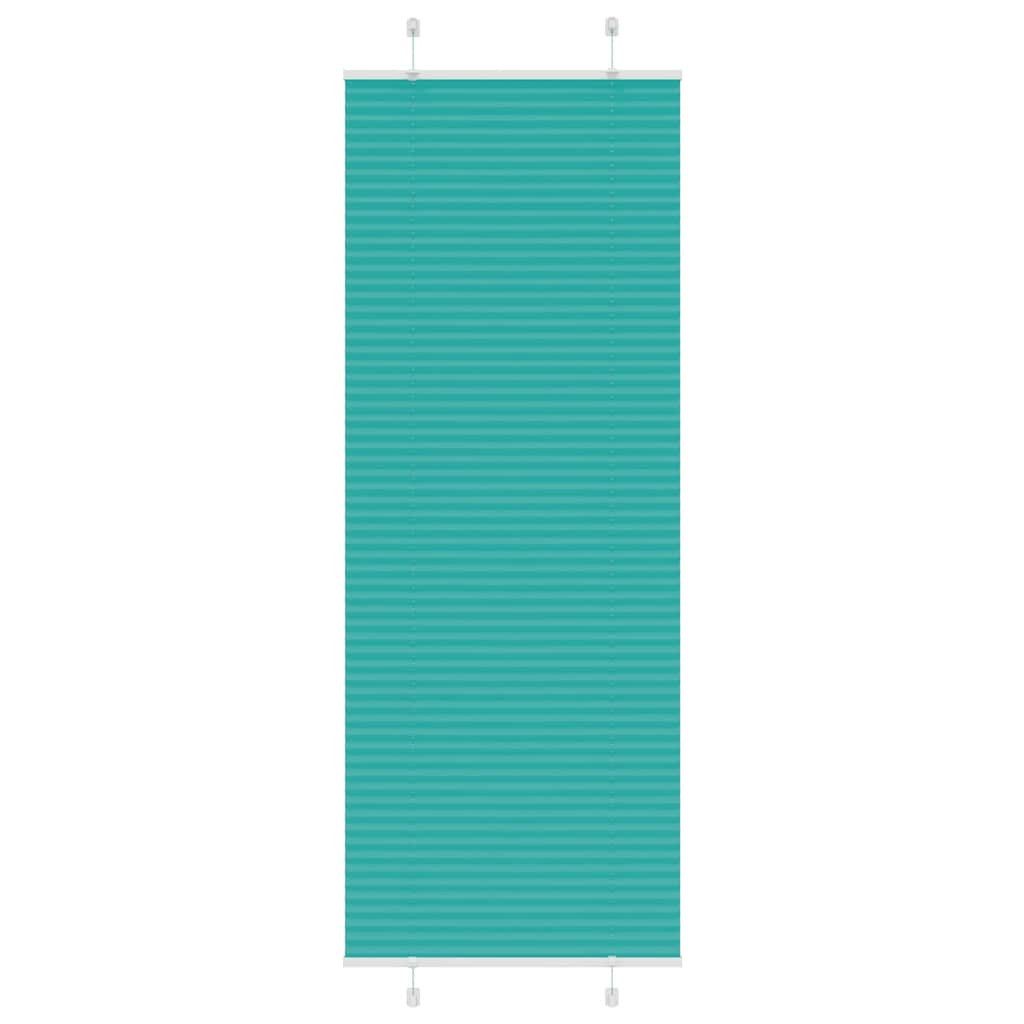 vidaXL Jalousie 80 x 200 cm Plissee Petrolgrün 80x200 cm Stoffbreite 79,4 cm Polyester