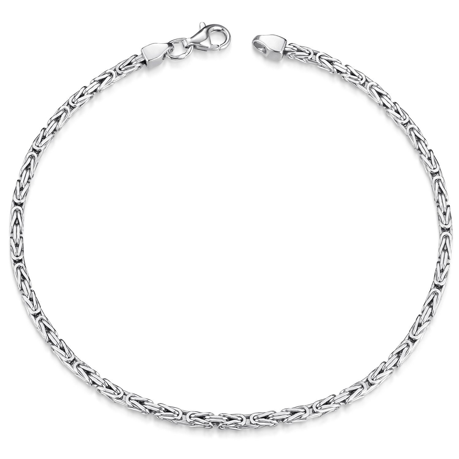 Materia Königsarmband Herren Silber Vierkant 2,5mm SA-3, 925 Sterling Silbe günstig online kaufen