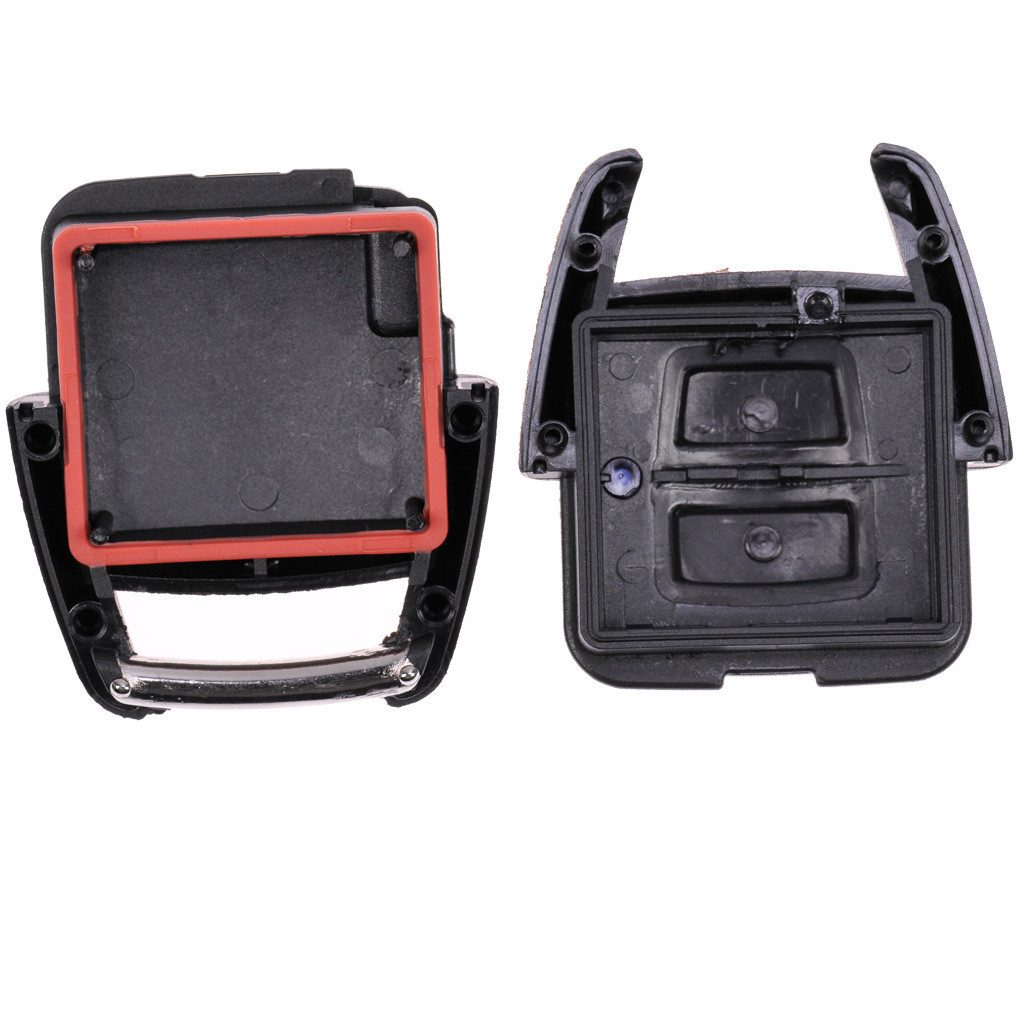 mt-key Auto Schlüssel Reparatur Gehäuse 2 Tasten + 2x Taster + VARTA CR2025 Knopfzelle, CR2025 (3 V), für Opel Astra G Zafira A Omega B Vetra B Funk Fernbedienung