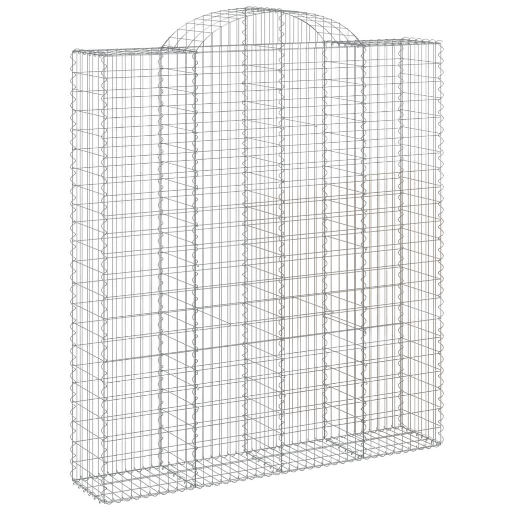vidaXL Blumentopf Gabionen mit Hochbogen 8 Stk. 200x50x220/240cm Verzinktes Eisen (8 St)