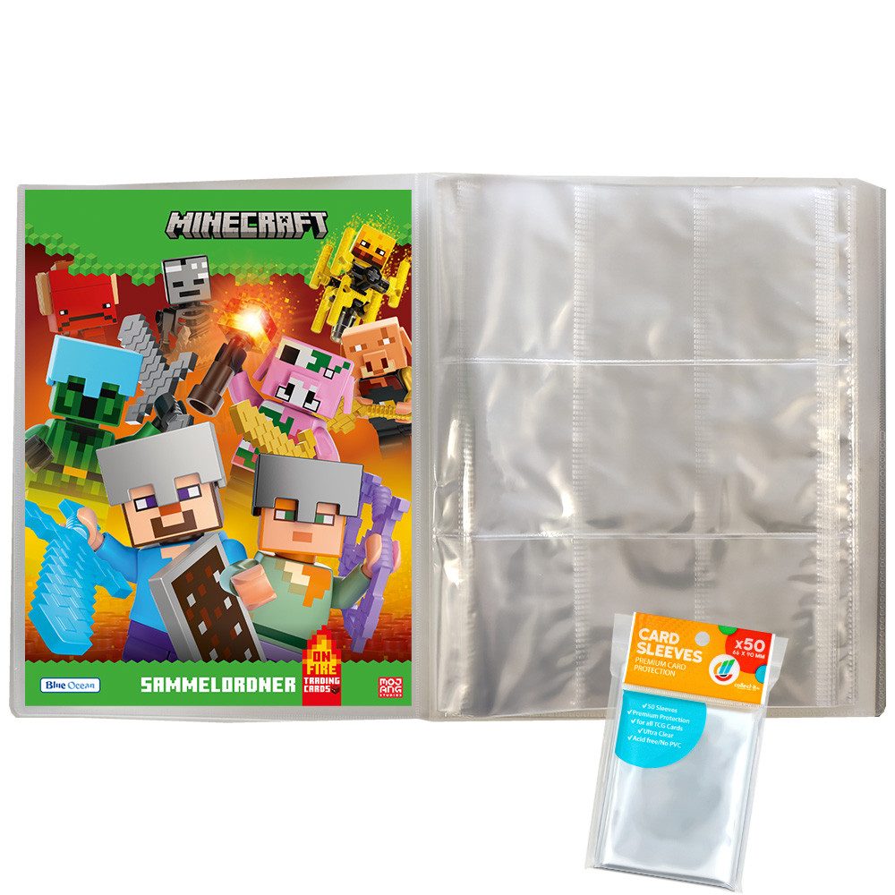 Blue Ocean Sammelkarte Minecraft S3 Cards - 1 Leere Mappe + collect-it Hüllen