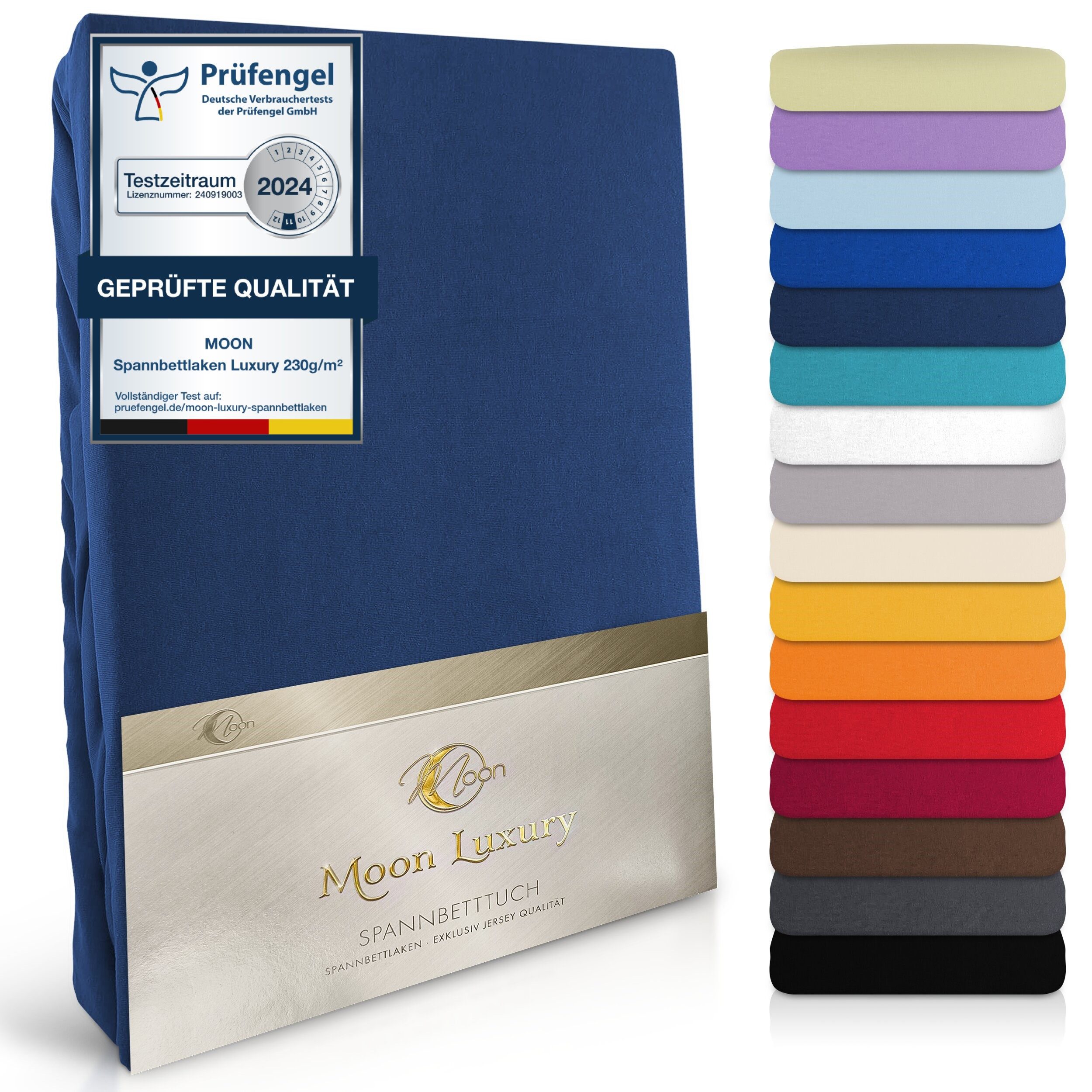 MOON Heimtextilien Spannbettlaken MOON-Luxury Spannbettlaken Jersey günstig online kaufen