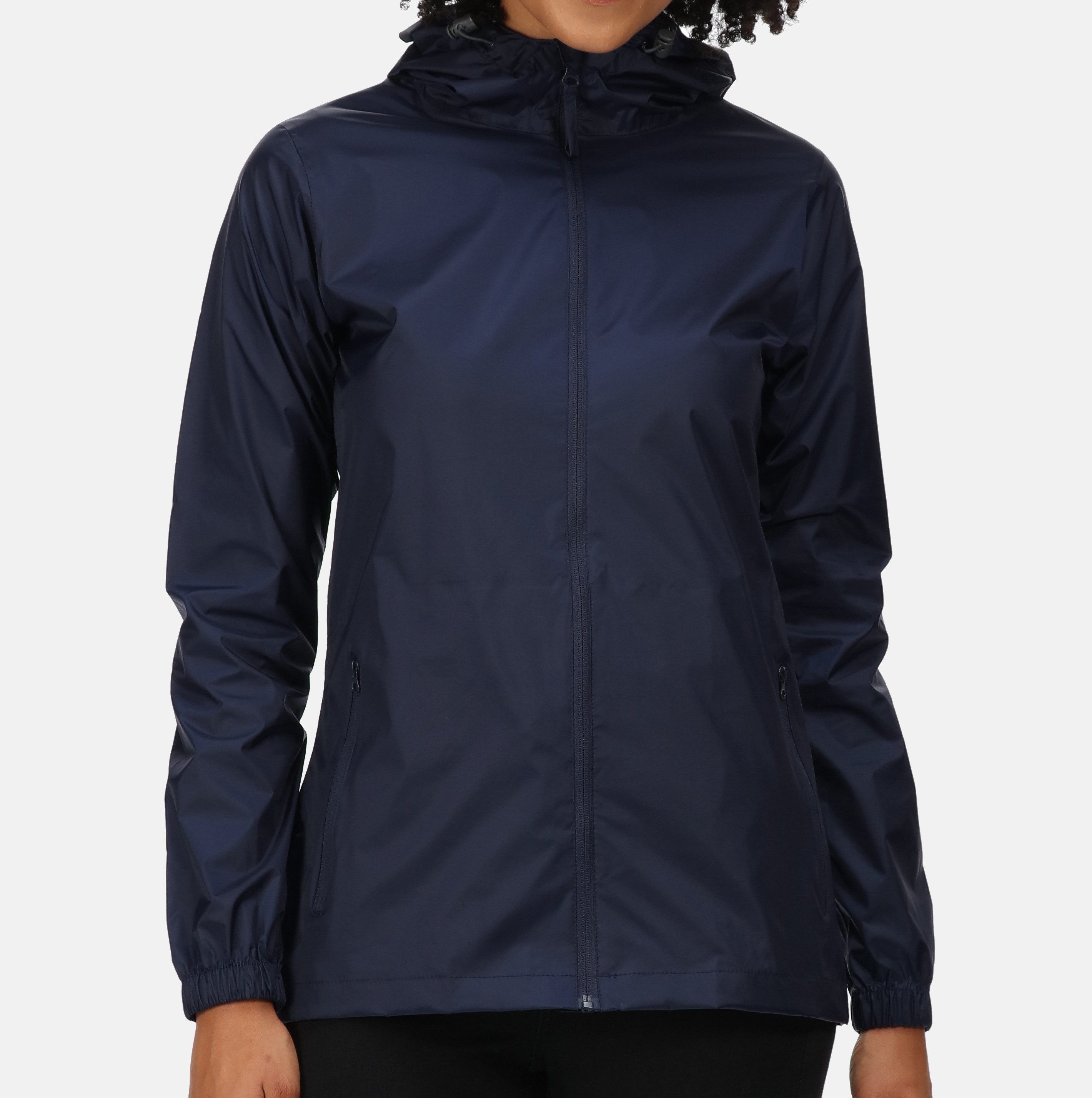 Regatta Professional Regenjacke Outdoor Damen Pro Pack Away 10.000 mm Navy 200 Gramm mit Kapuze – Bild 5 von 5