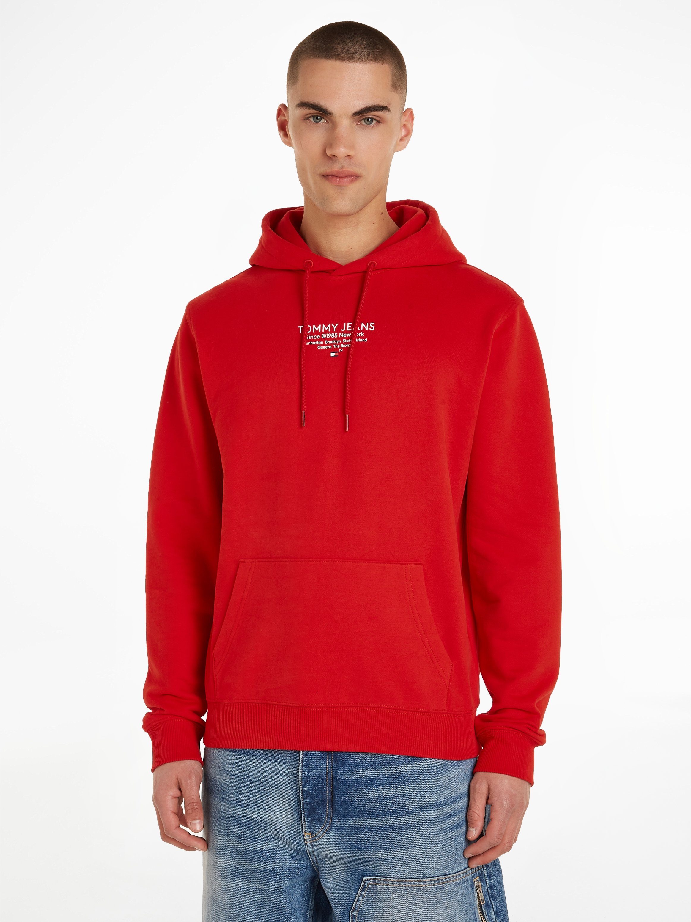 Tommy Jeans Kapuzensweatshirt TJM REG ESNTL GRAPHIC HOOD EXT mit Kordeln