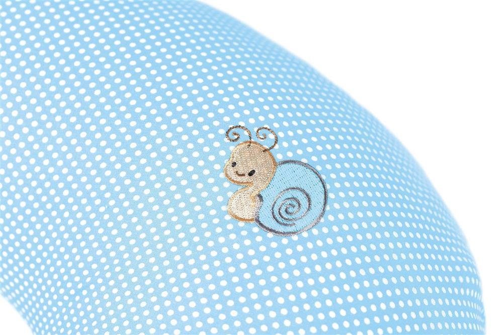 SEI Design Stillkissen Stillkissen klein Bezug, Stillhörnchen, 100% Schwangerschaftskissen Stillmond Baumwolle ozean-blau Bezug mit