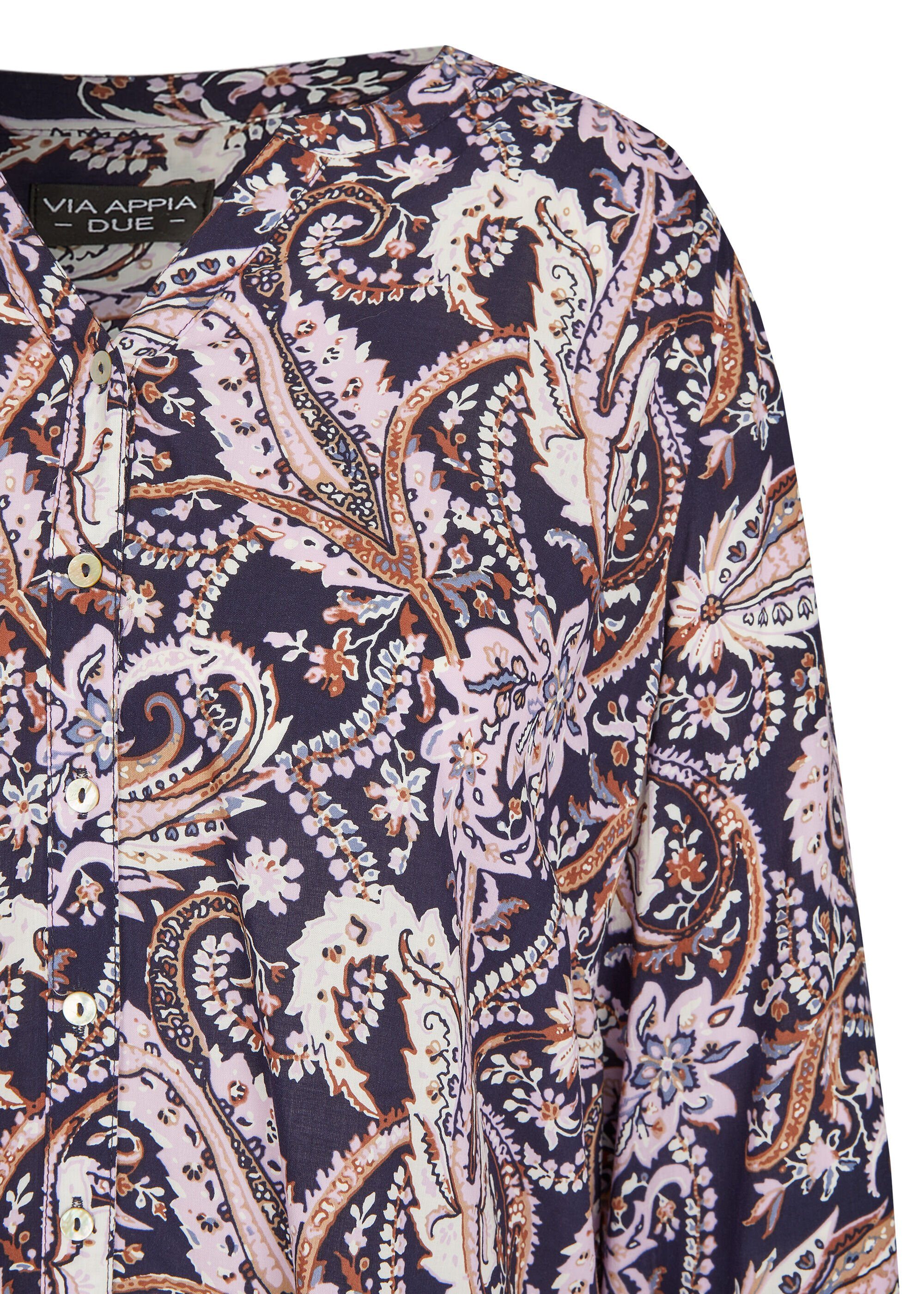 Damen Blusen VIA APPIA DUE Klassische Bluse Verspielte Druckbluse mit floralem Allover-Print