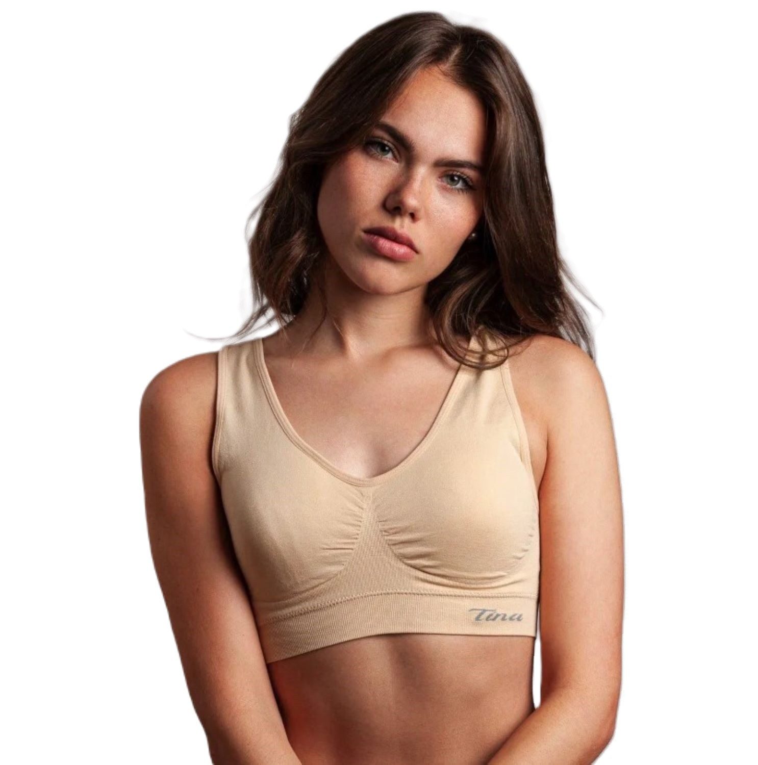 Dekker Bustier "Princess Dessous " Seamless Bustier/BH super Passform gefütterte Cup (Packung, 2 Stück) Logogschriftzug "Tina"