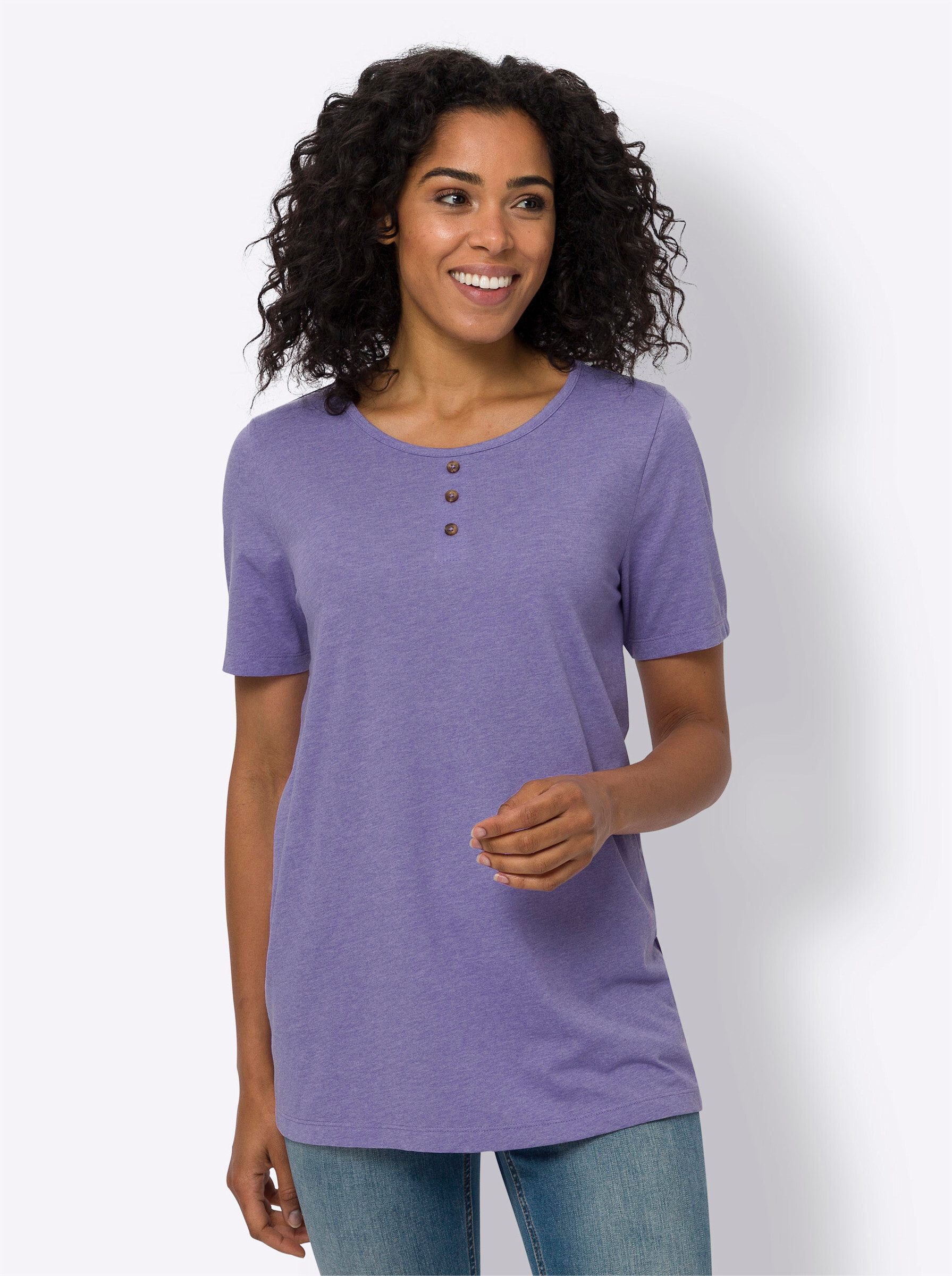T-Shirt Longshirt Kurzarm