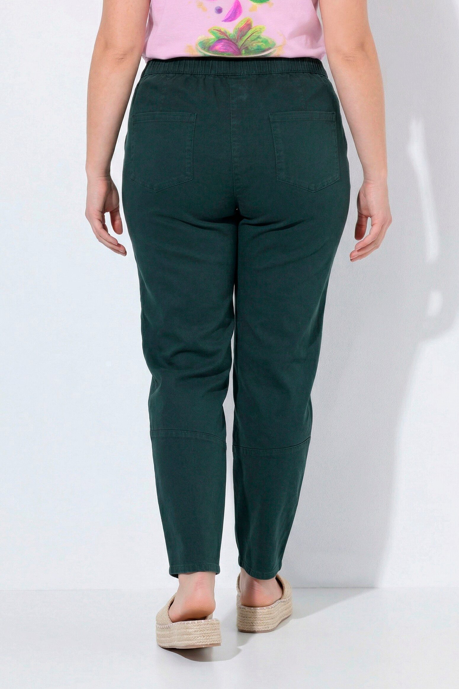 Ulla Popken Regular-fit-Jeans Barrel-Hose weites Bein Komfortbund Biobaumwolle