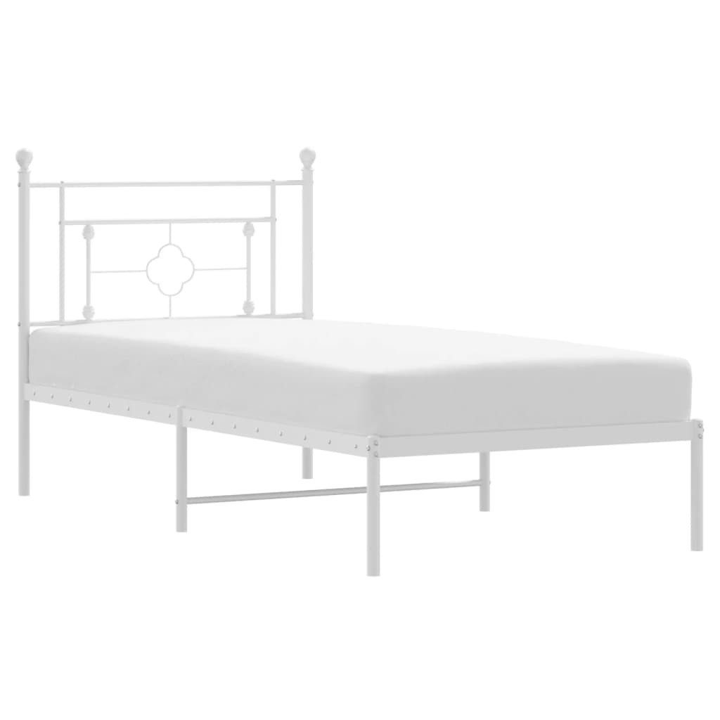 vidaXL Bett Bettgestell mit Kopfteil Metall günstig online kaufen