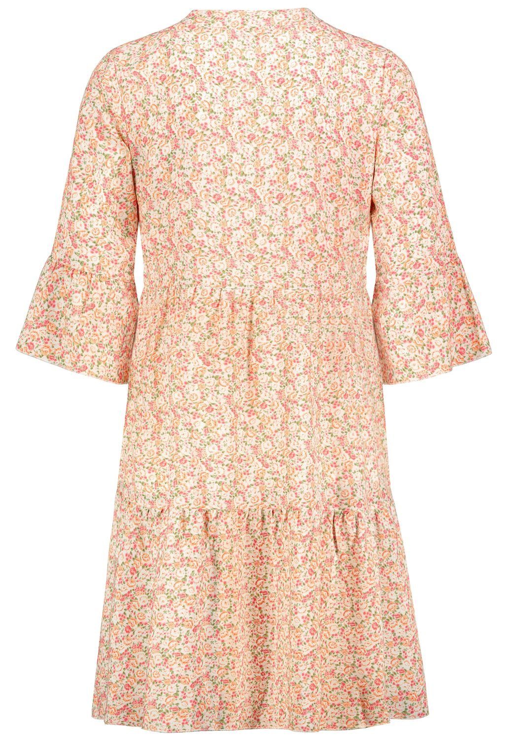 DENIMFY Sommerkleid Damen Kleid DFFrida A-Linie 3/4 Arm Freizeitkleid mit V-Ausschnitt aus 100% Viskose
