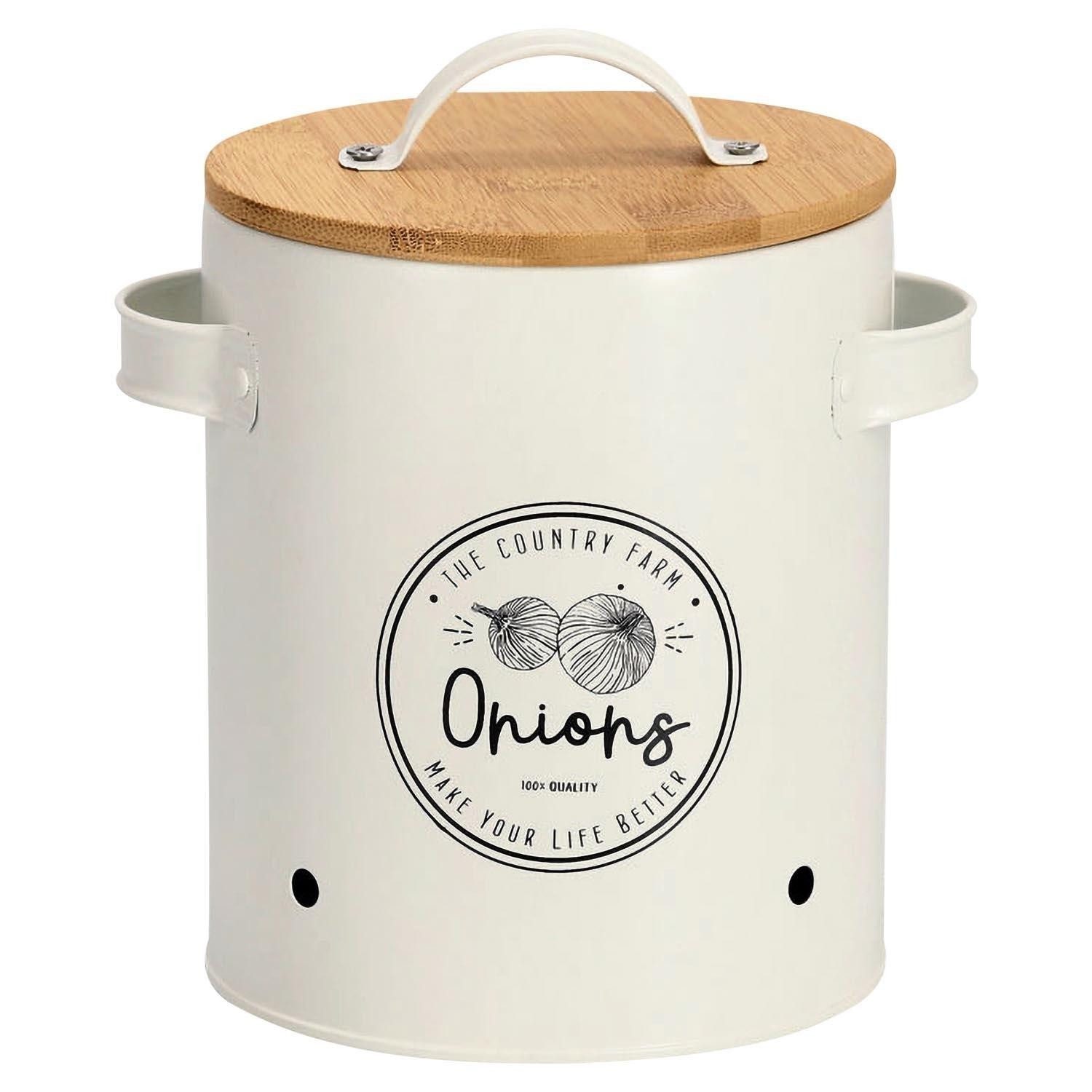 Zeller Present Vorratsdose HANO, 1900 ml, Braun, Schwarz, Weiß, Bambus, Metall, mit Motiv und Schriftzug