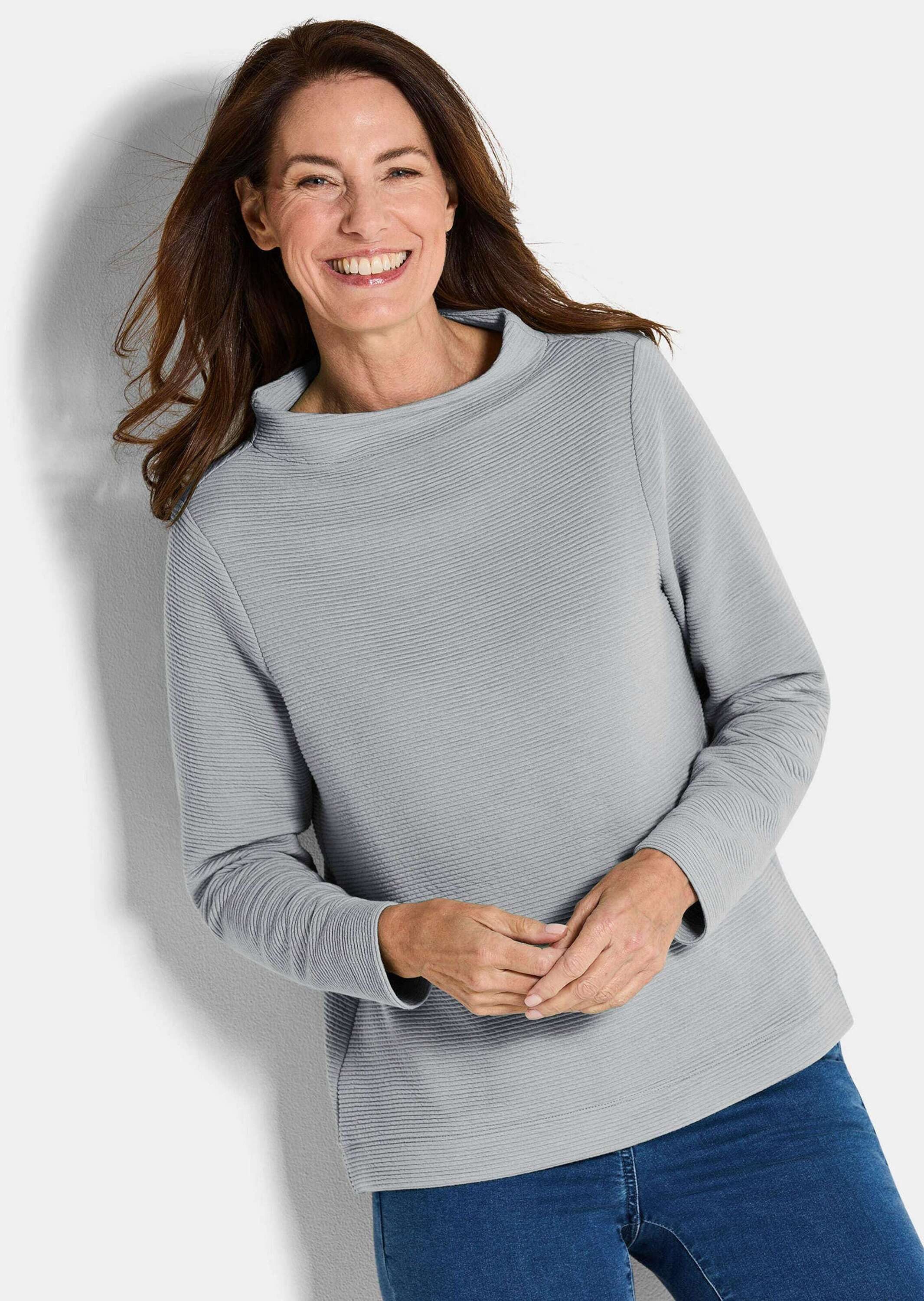 GOLDNER Вязаные свитера Ottoman-Sweatshirt mit Turtleneck