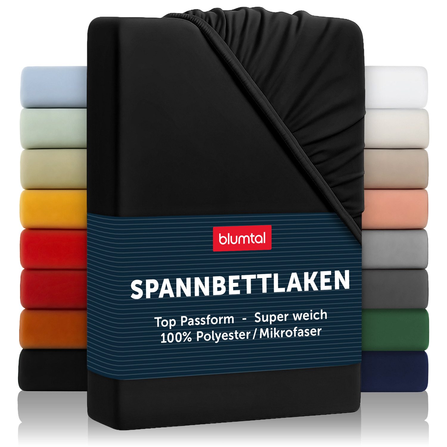 Blumtal Spannbettlaken Bettlaken aus Mikrofaser, Mikrofaser, Gummizug: rundum, (1 Stück)