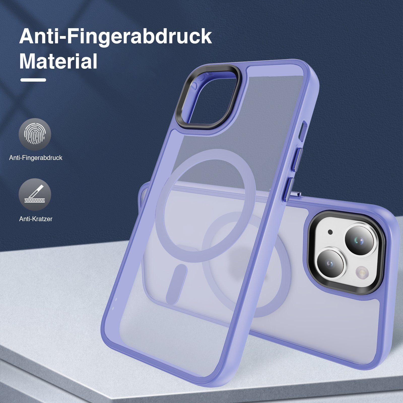 Tec-Expert Handyhülle Magnet Hülle für Apple iPhone 13 6.1 Zoll, 6.1, kompatibel zu Magsafe magnetisches Laden – Bild 4 von 5