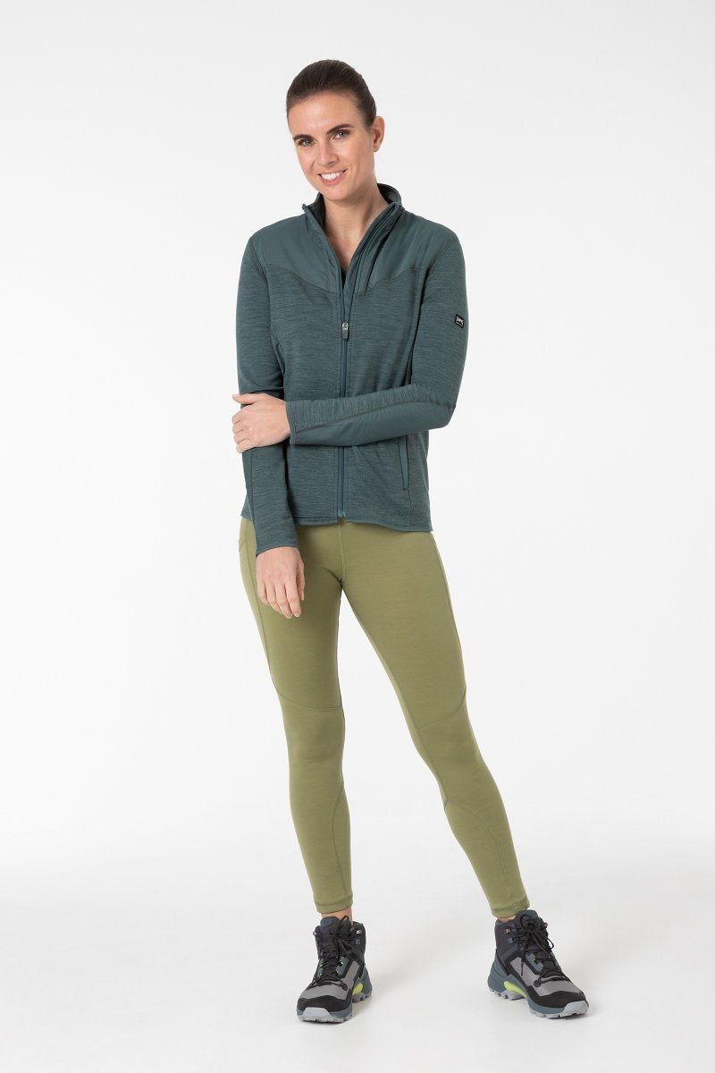 SUPER.NATURAL Outdoorjacke Merino Jacke W ALPINE TRACK wärmender Merino-Materialmix