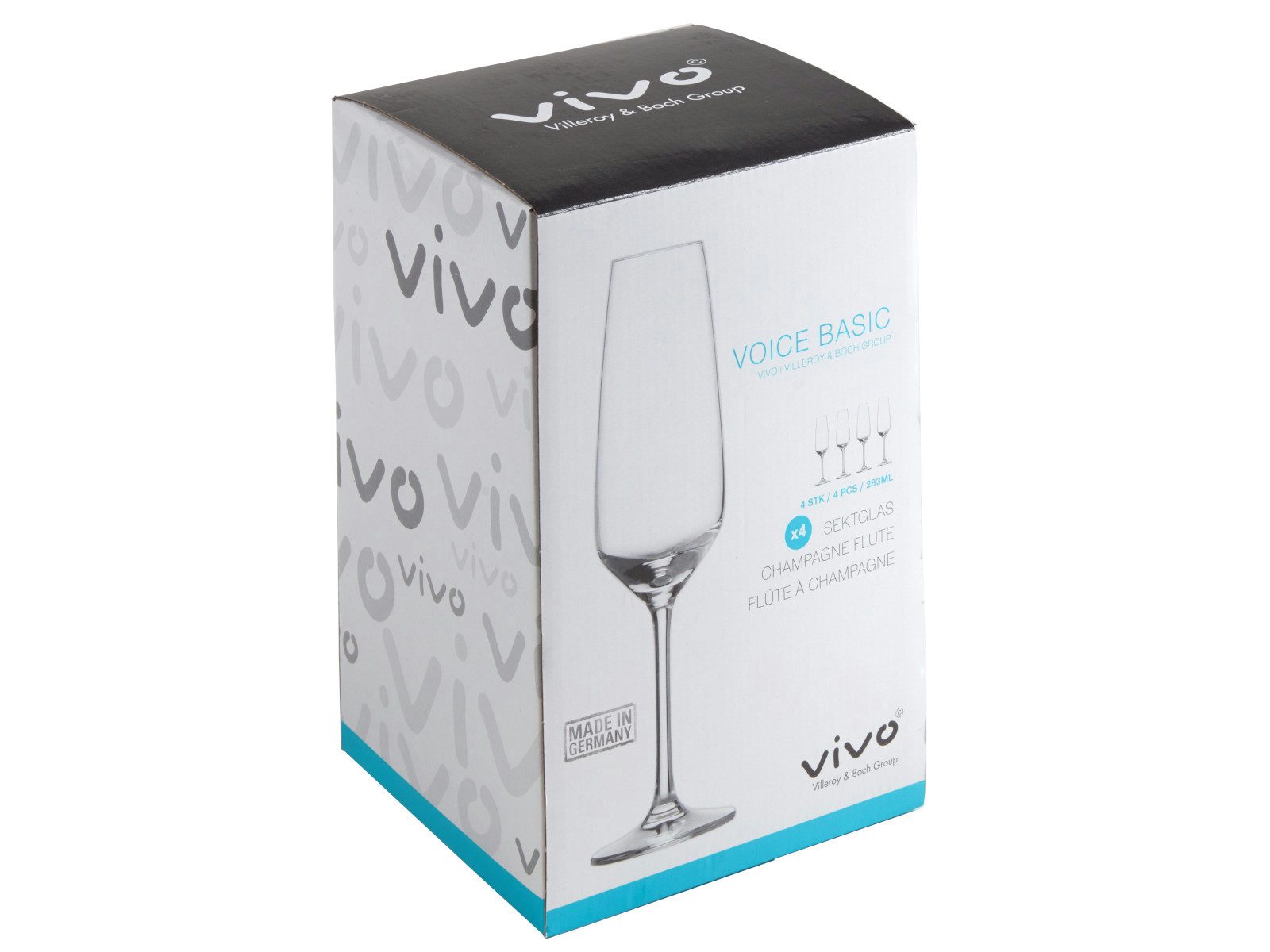 vivo Villeroy & Boch Group Gläser-Set Voice Basic Glas Champagner-/Sekt Set, Kristallglas