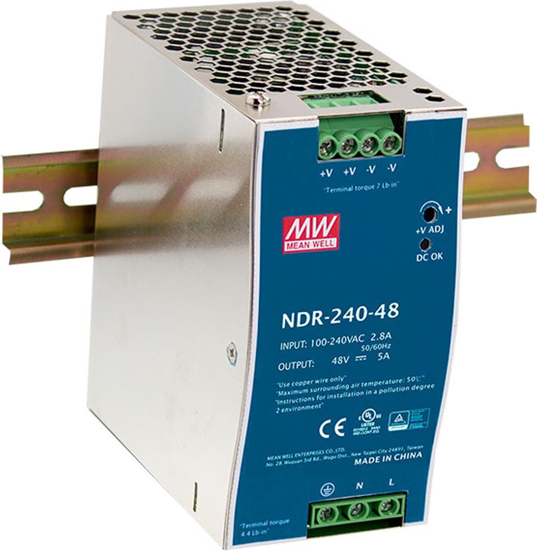 LEVEL ONE ind. Netzteil POW-4851 48VDC 240W DIN-Schiene PC-Netzteil