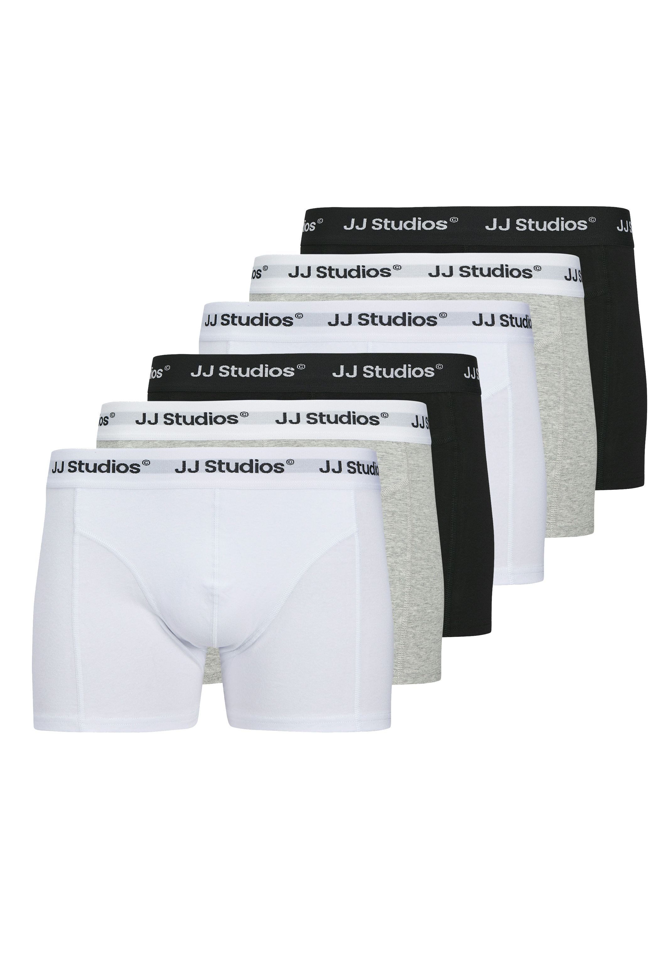 Jack & Jones Retro Boxer 6er Pack Soho (Spar-Set, 6-St) Retro Short / Pant - Baumwolle - ohne Eingriff - Atmungsaktiv