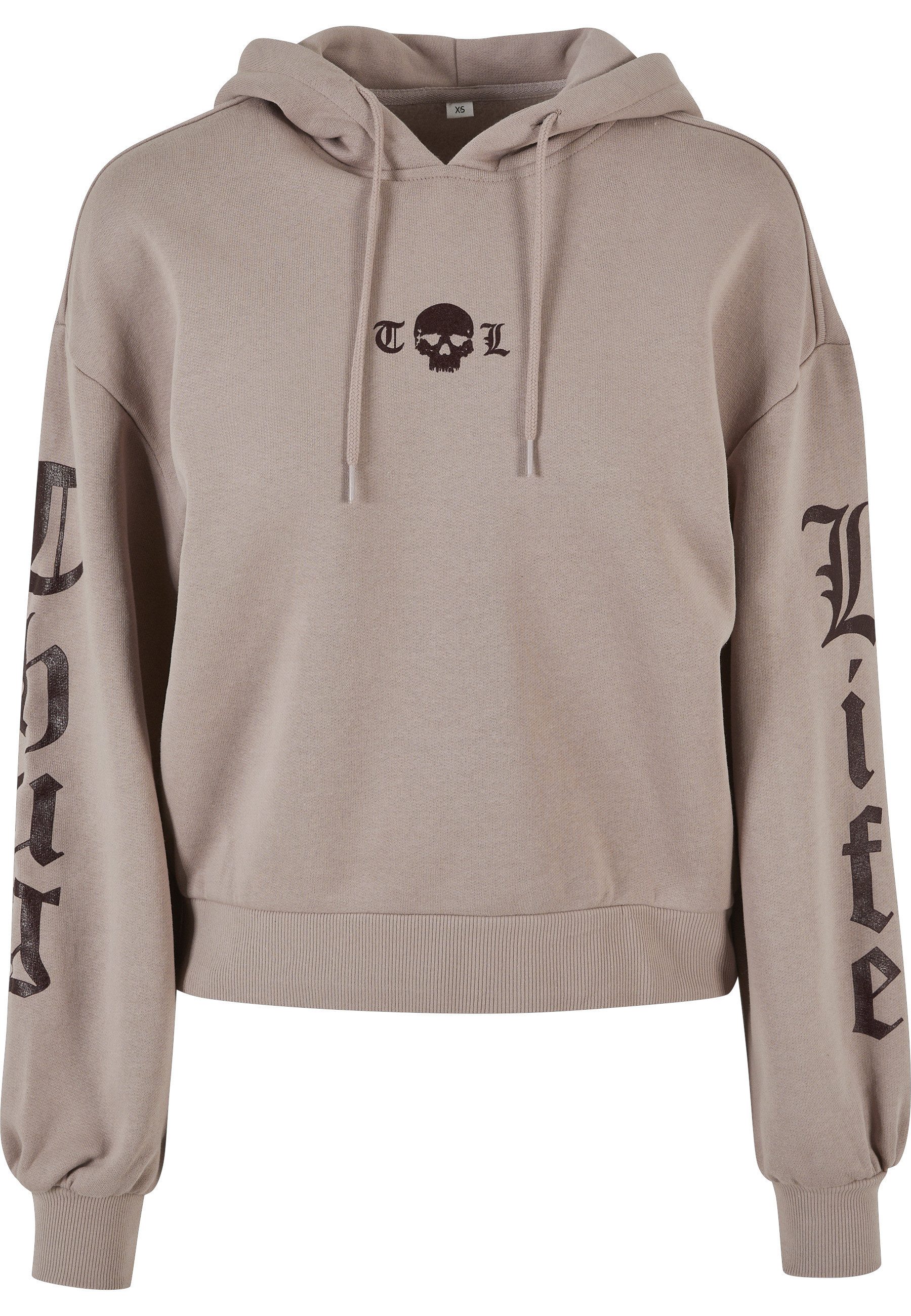 Thug Life Kurzarmshirt Thug Life Damen Thug Life Caution Hoody (1-tlg)