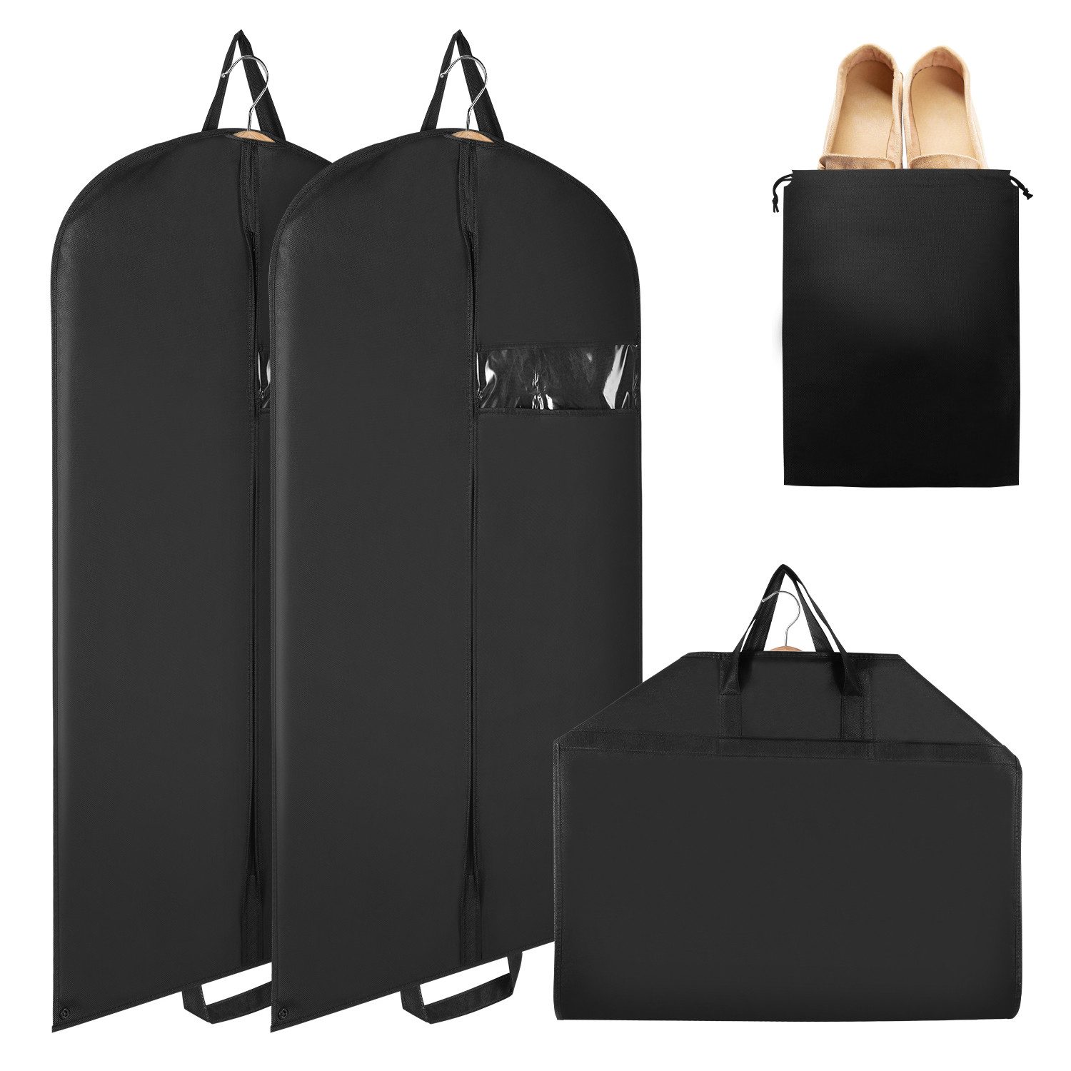 Clanmacy Sitzsack 3St. Kleidersack 100x60cm Kleiderhülle günstig online kaufen
