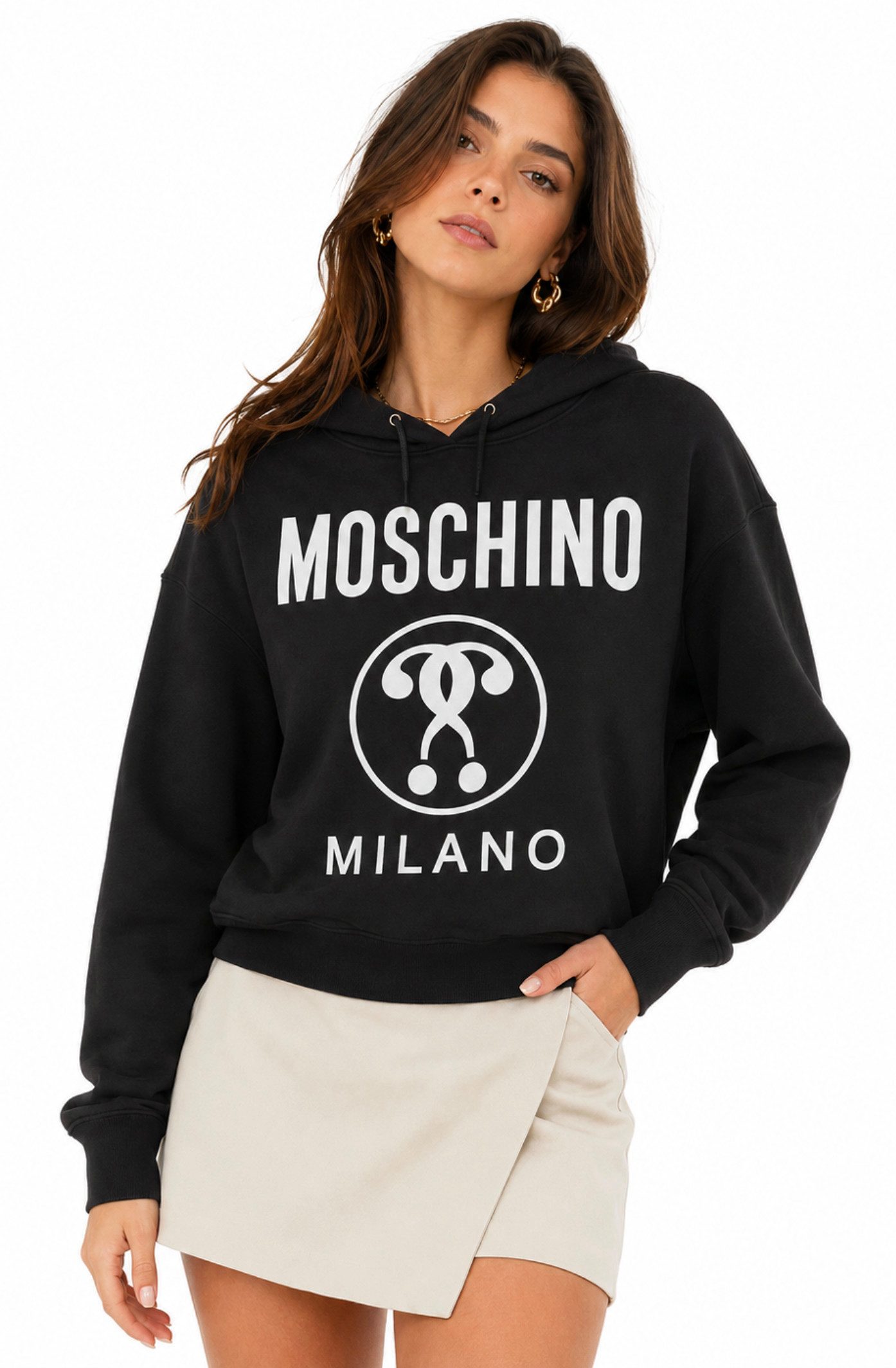 Hoodie Couture! Milano Kapuzen Sweatshirt Logo Print Pullover Sweater