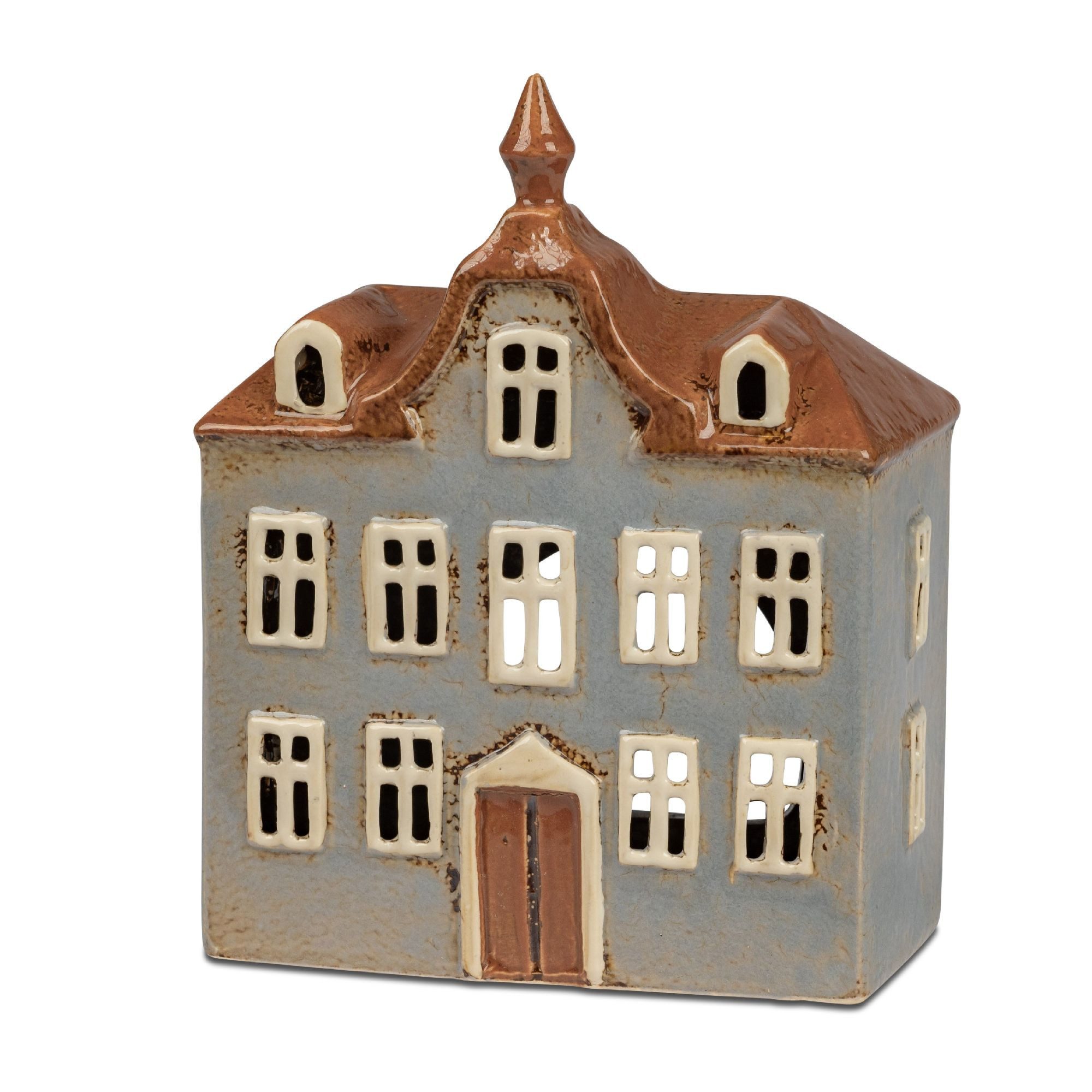 formano Windlicht Häuser, Farbe: Grau, Motiv: Haus günstig online kaufen