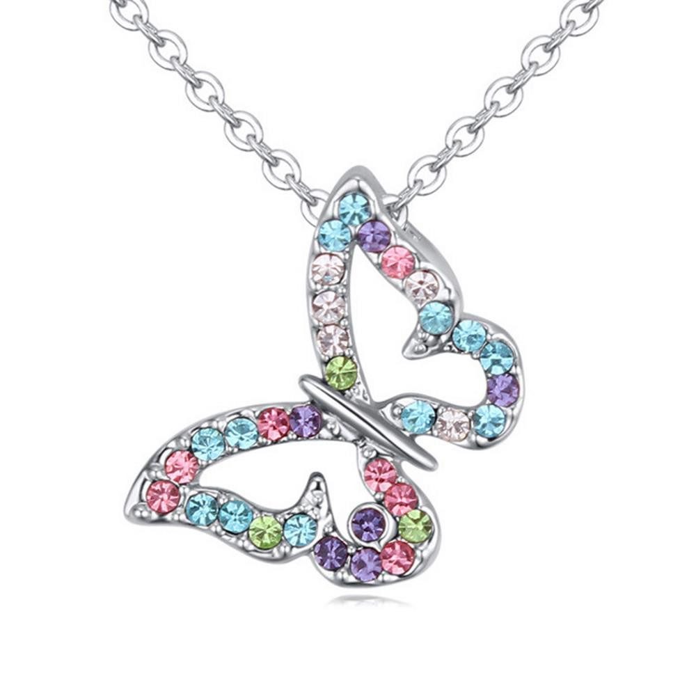 Ketten-Set Kette Butterfly Silber aus Messing Damen
