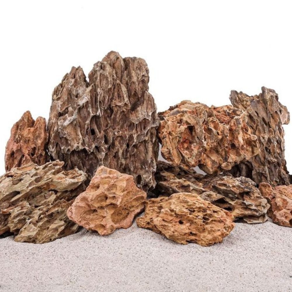 Aquaone Aquarium Aquarium Natursteine Drachensteine 10kg Mix Größe S bis XL