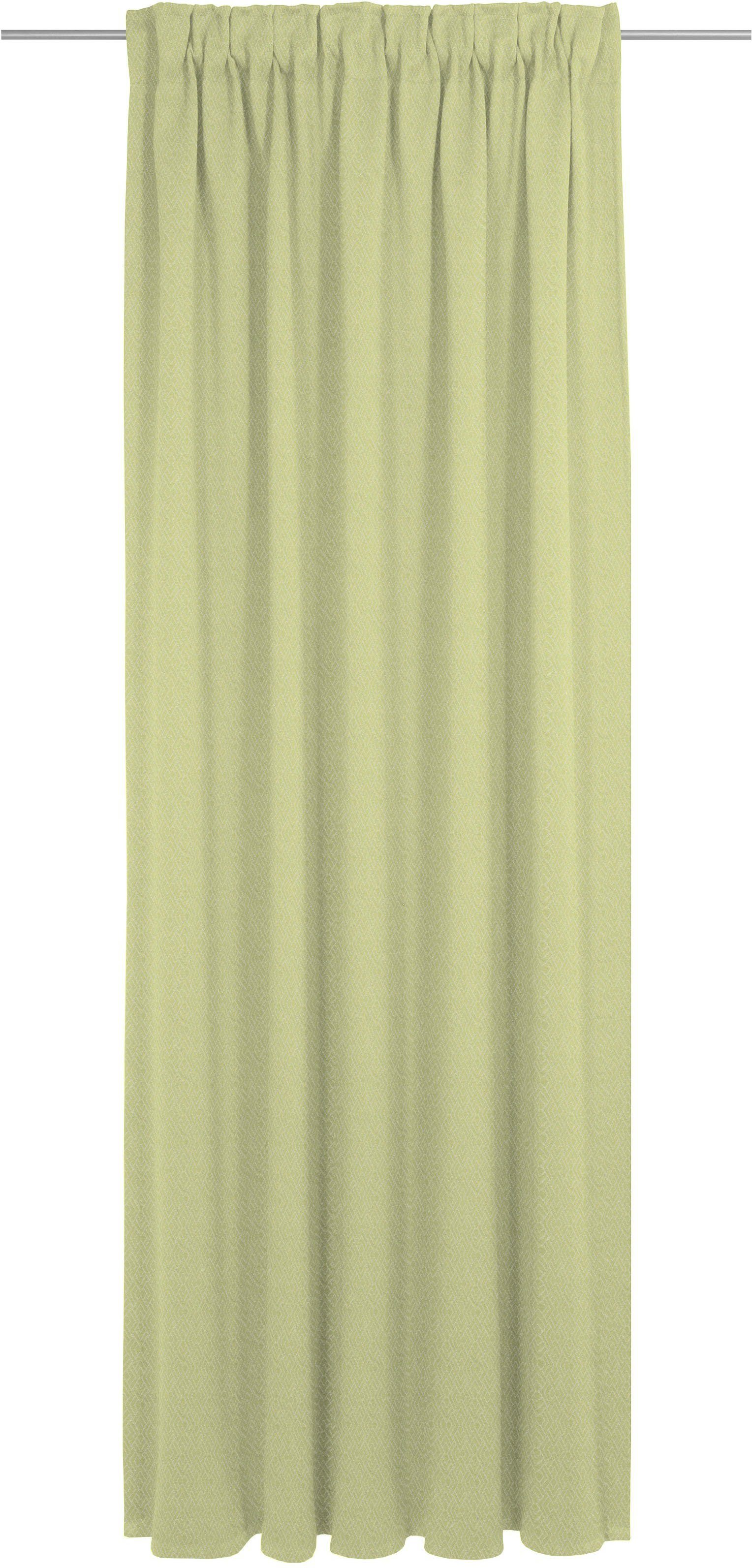 blickdicht, (1 Bio-Baumwolle Vorhang nachhaltig Multifunktionsband Jacquard, light, Ventus Graphic Adam, St), aus hellgrün